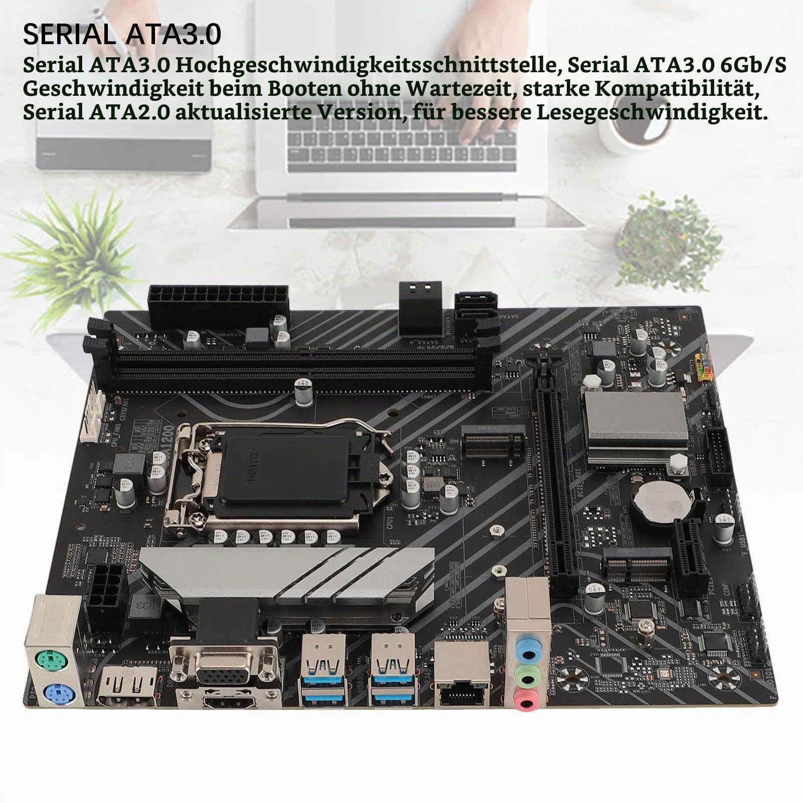 Z490 Gaming Plus ATX-Gaming-Motherboard mit DDR4-Speicher, Zwei M.2-Steckplätzen, 1000 Mbit/s LAN, USB 3.2 Gen1 für LGA 1200-Sockel. Unterstützt die 10. und 11. Generation