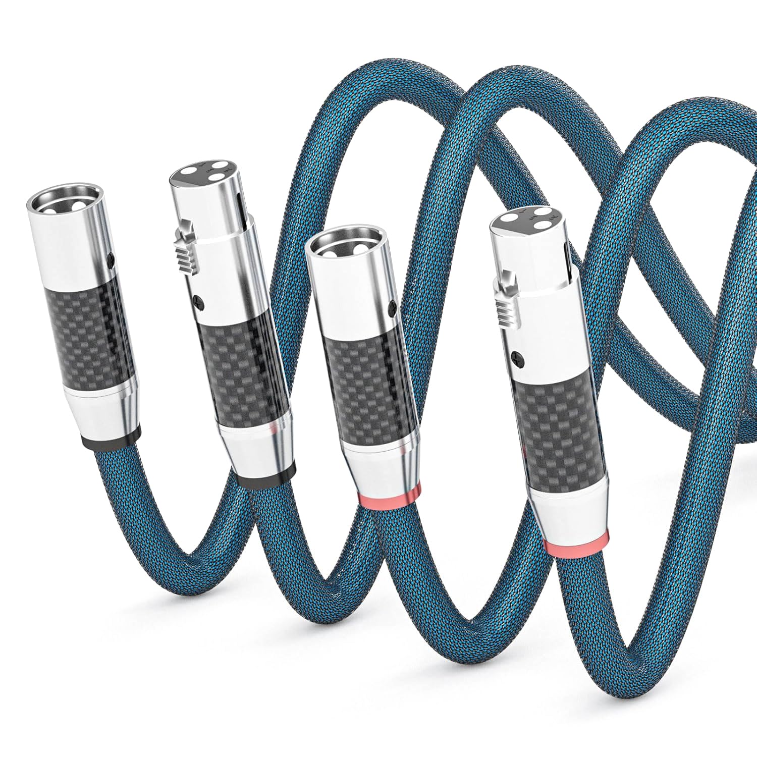 Highend - Cavo audio placcato in argento di alta qualità con connettore XLR, 3 pin, HiFi bilanciato, per lettore CD, livello di uscita e uscita (X405XR1801-1,5M)