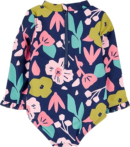 Miniatura 2 de Simple Joys by Carter's Bañador de una pieza con cremallera de manga larga para niña