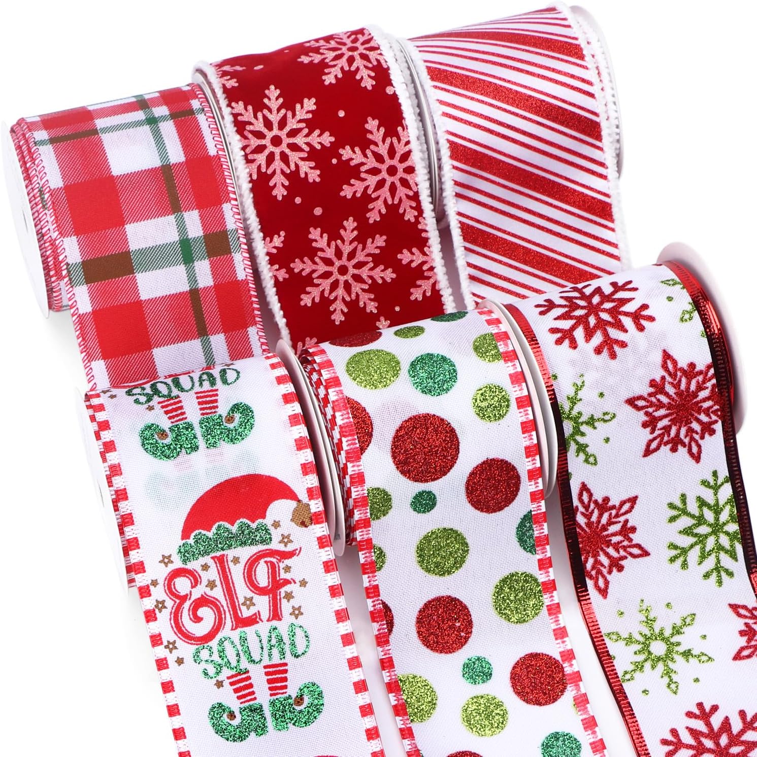 6 Roll 30 Yard Watermelon Wired Edge Ribbon Summer Wired