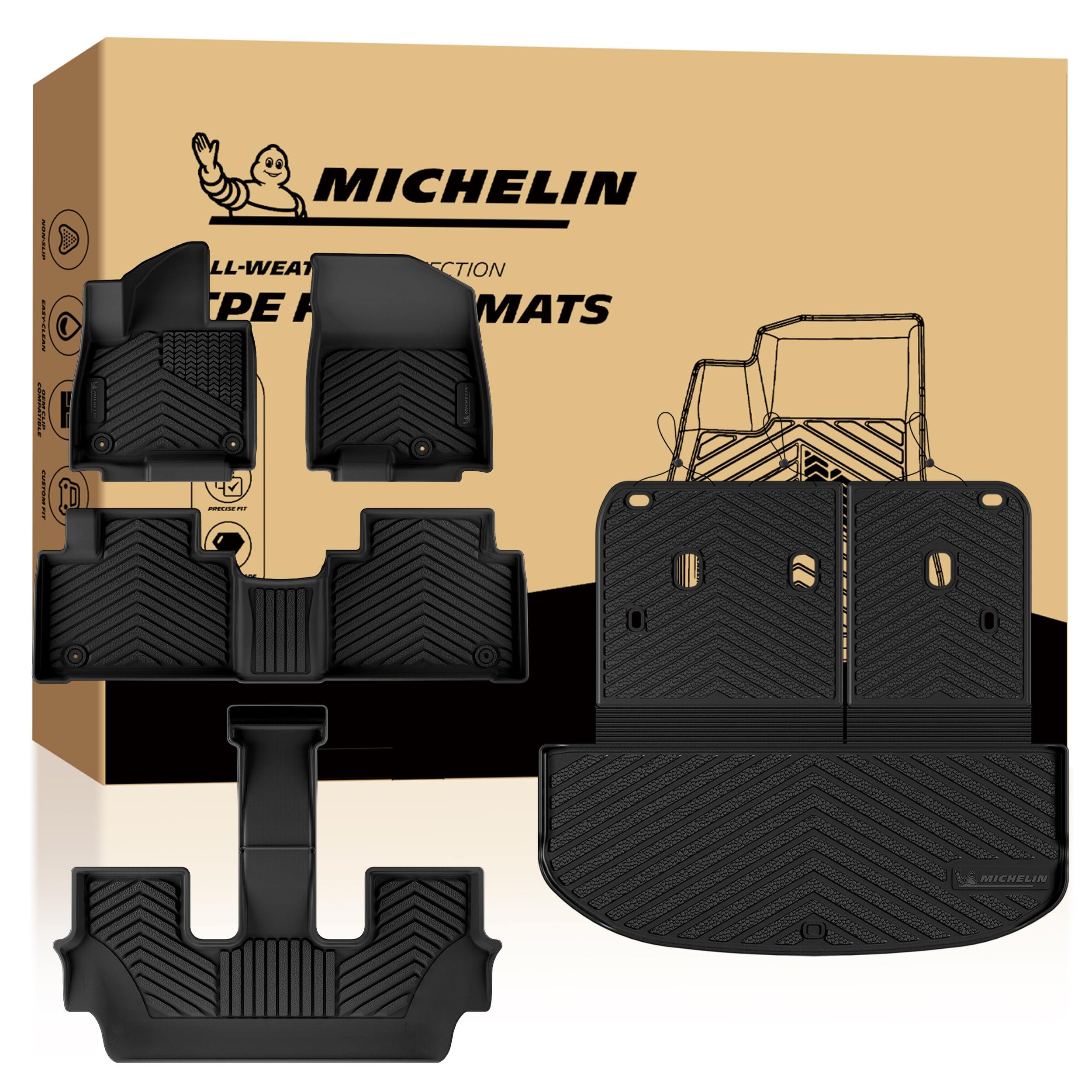 Michelin Vehicle Mats for 2027 Kia Telluride Hybrid (5 Piece)