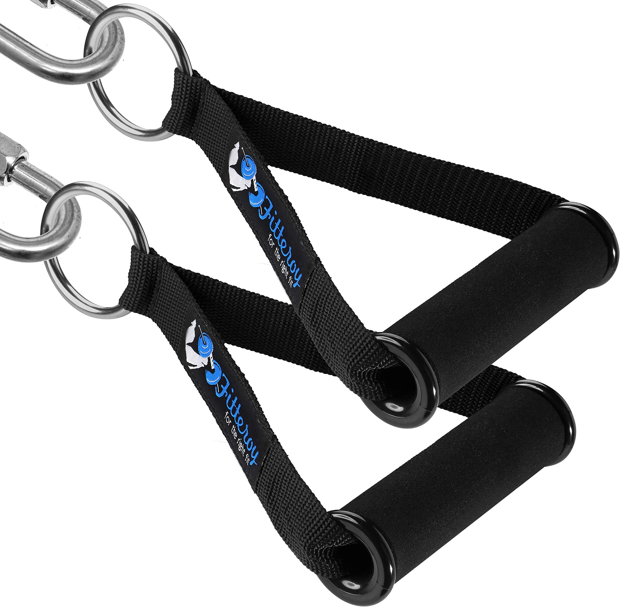 Premium Heavy Duty Exercise Handles (Set of 2) for Cable Machines and Resistance Bands