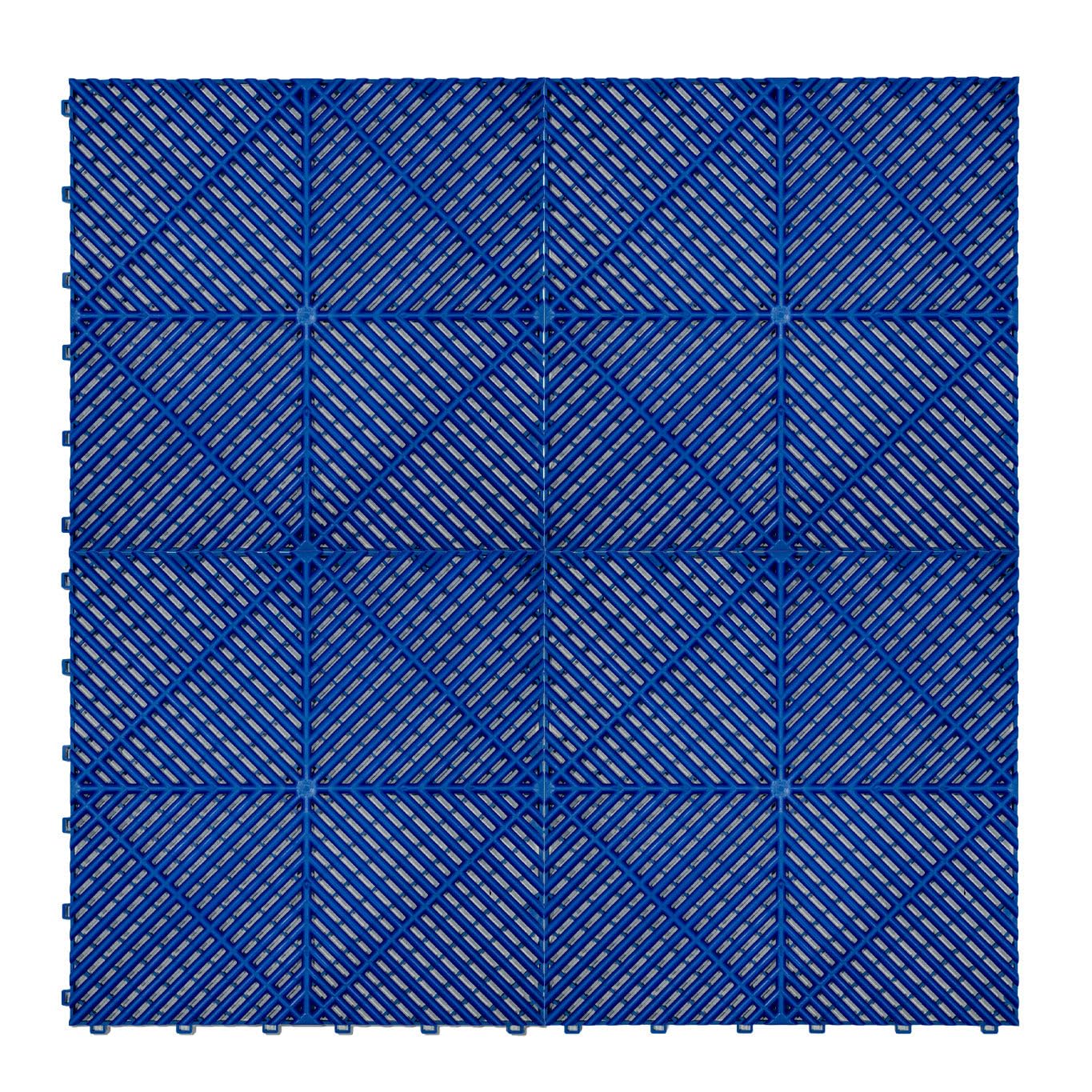 Monstershop Unisex Blue Vented Garage Floor Tiles X 120 With Edges