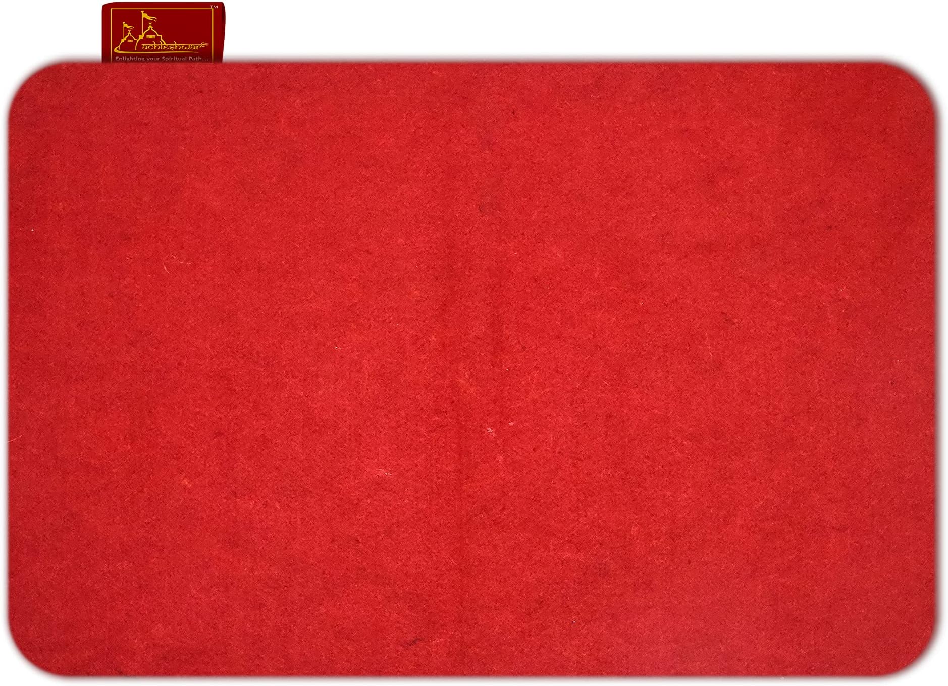 Achleshwar Home Pooja Woollen Asana for Complete Result on Doing Puja and to Avoid Side Effects on Direct Sitting on The Ground and Worshiping (Ach241, Red, 24x20 Inch)