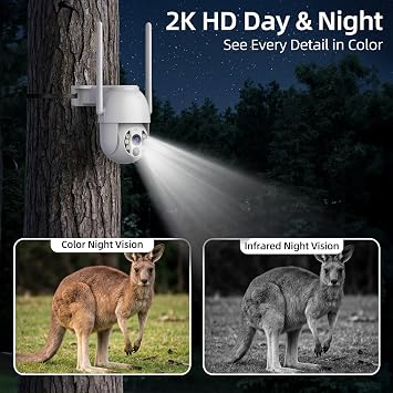 JOOAN 2K Solar 4G LTE Security Camera for Remote Areas, No WiFi, No Power