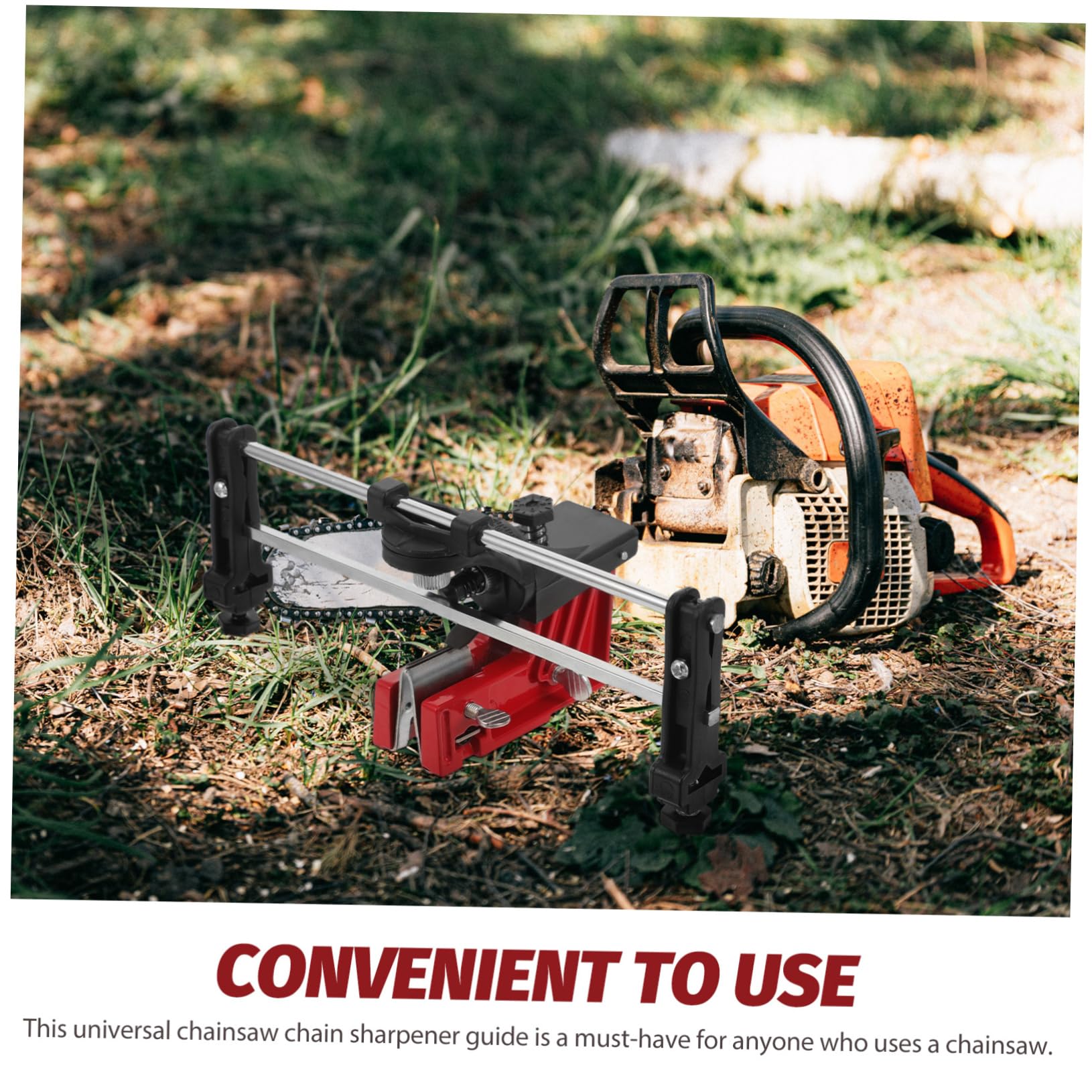 POPETPOP Affilatrice Per Motoseghe Utensile Portatile Per Affilatura Catene Motoseghe Compatibile Tutti i Tipi Di Catene Realizzata Materiali Durevoli Per Uso Prolungato
