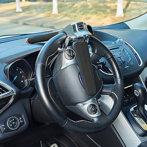 Miniatura 5 de Bloqueo de volante con martillo de seguridad Blueshyhall. Dispositivos de bloqueo antirrobo, Negro