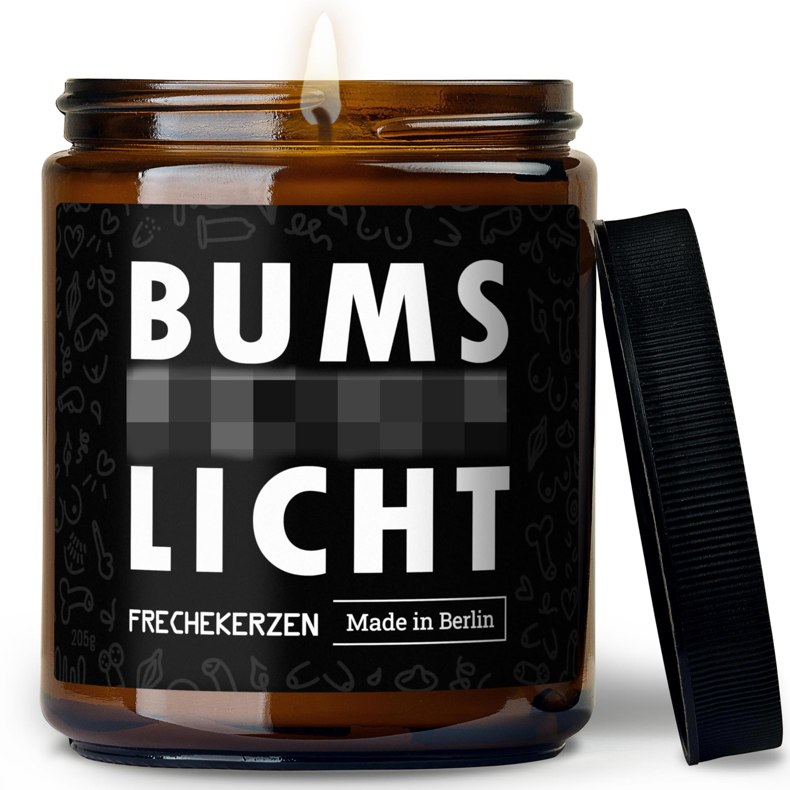 Die Lustige Duftkerze mit Spruch für Partner | Handgemacht in Berlin | In Geschenkbox | Geburtstagsgeschenk für Frauen & Männer, Valentinstag, Jahrestag, Weihnachten | Black Vanilla