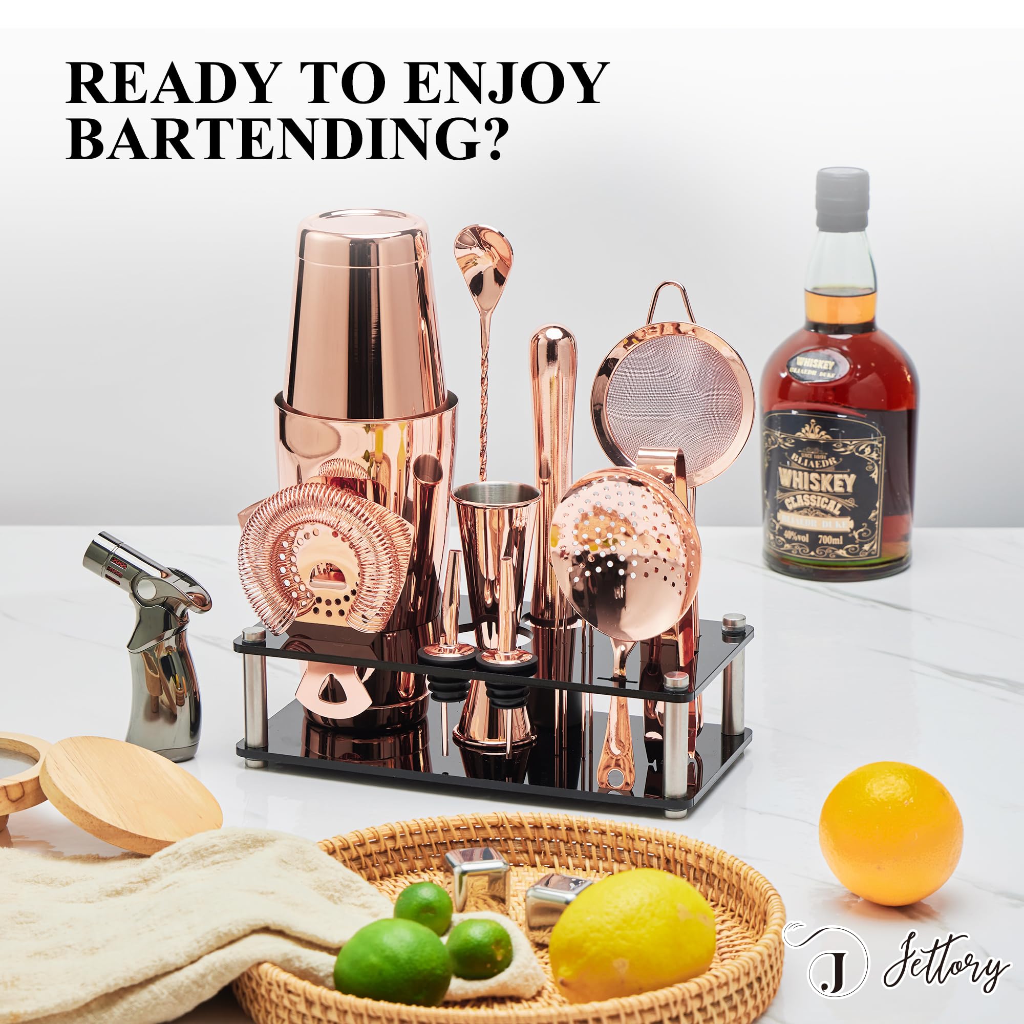 Ensemble Boston Shaker 16 pièces - Kit de cocktail en acier inoxydable Ensemble Boston Shaker 16 pièces - Kit de cocktail en acier inoxydable
