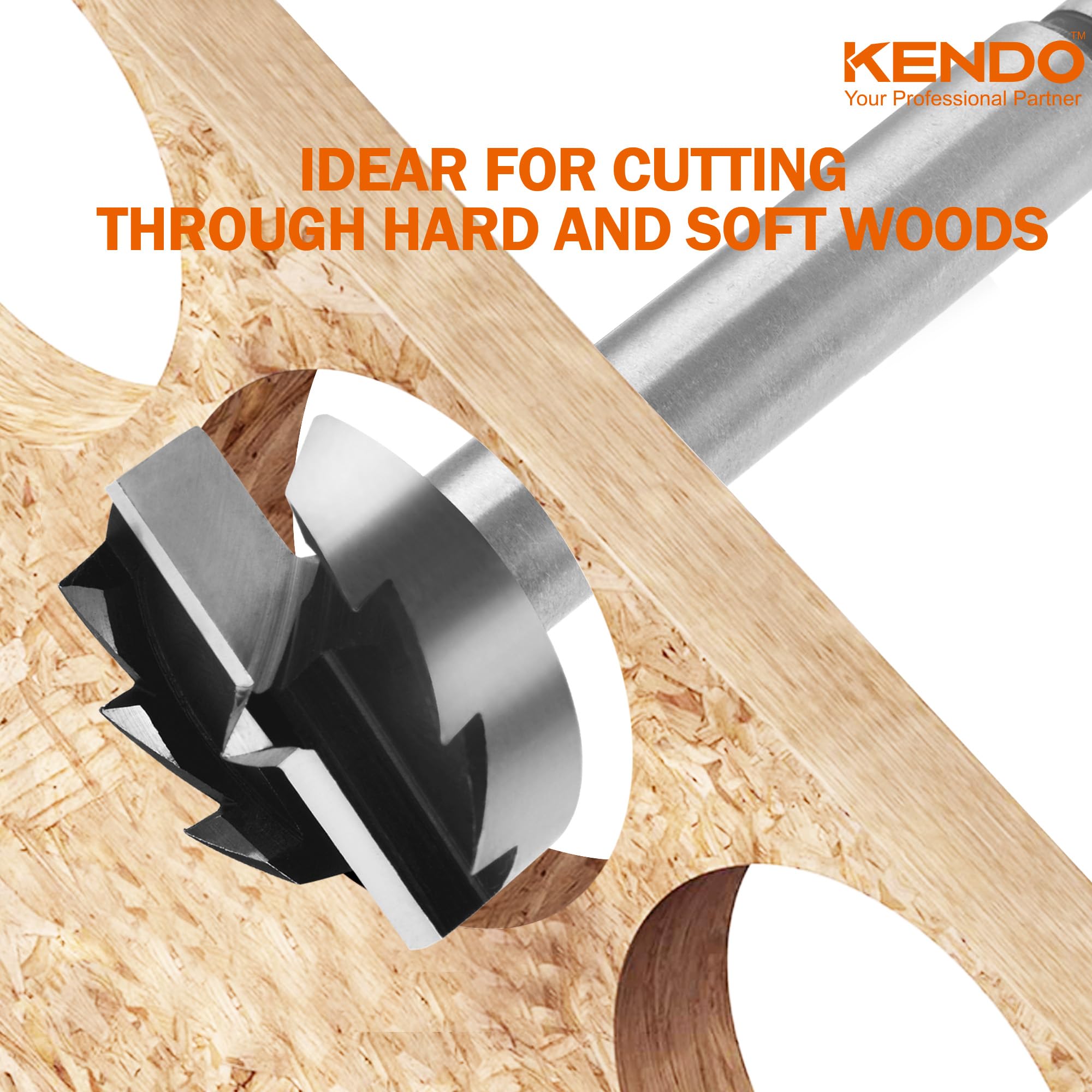 Forstner Bit Set KENDO Piece Made Of Alloy Steel, s Drill Set