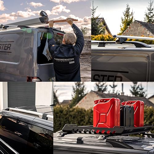 CHROMEMASTER | Compatible with Renault Trafic 3 Short L1 2014+ | Roof Rails, Roof Bars | For Mounting Roof Racks, Ladders, Roof Boxes or Bicycle Racks | Durable Aluminum Construction - 8