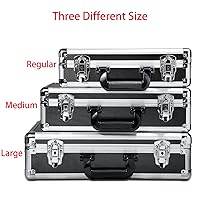 Vista 6 de HUL Caja de aluminio de dos tonos de 14 pulgadas con interior de espuma extraíble personalizable para instrumentos de prueba, cámaras, herramientas