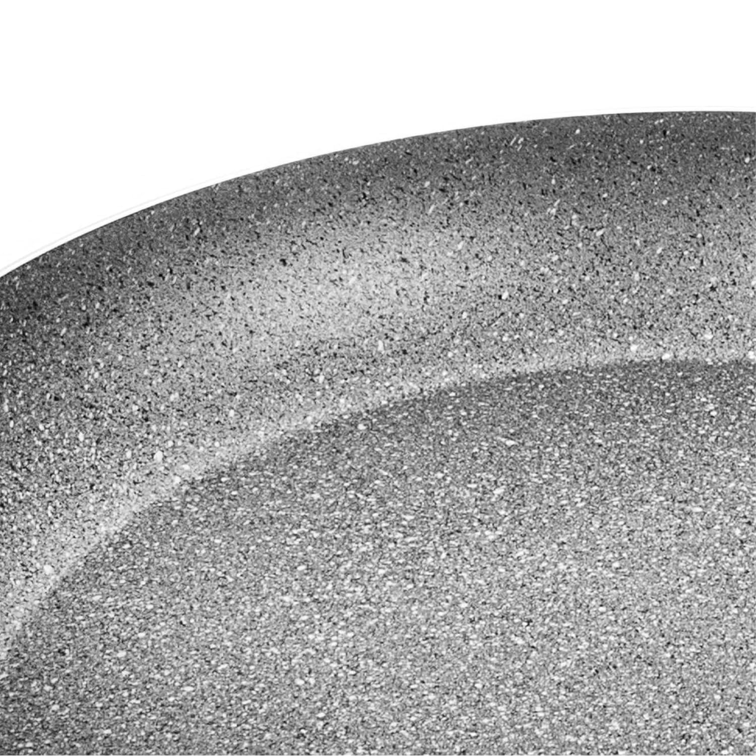 Avilia Set 3 Padelle di diverse Grandezze con Effetto Marmorizzato - Set 3 Padelle Antiaderenti per Friggere e Arrostire senza Olio, in Alluminio, 20/24/28cm