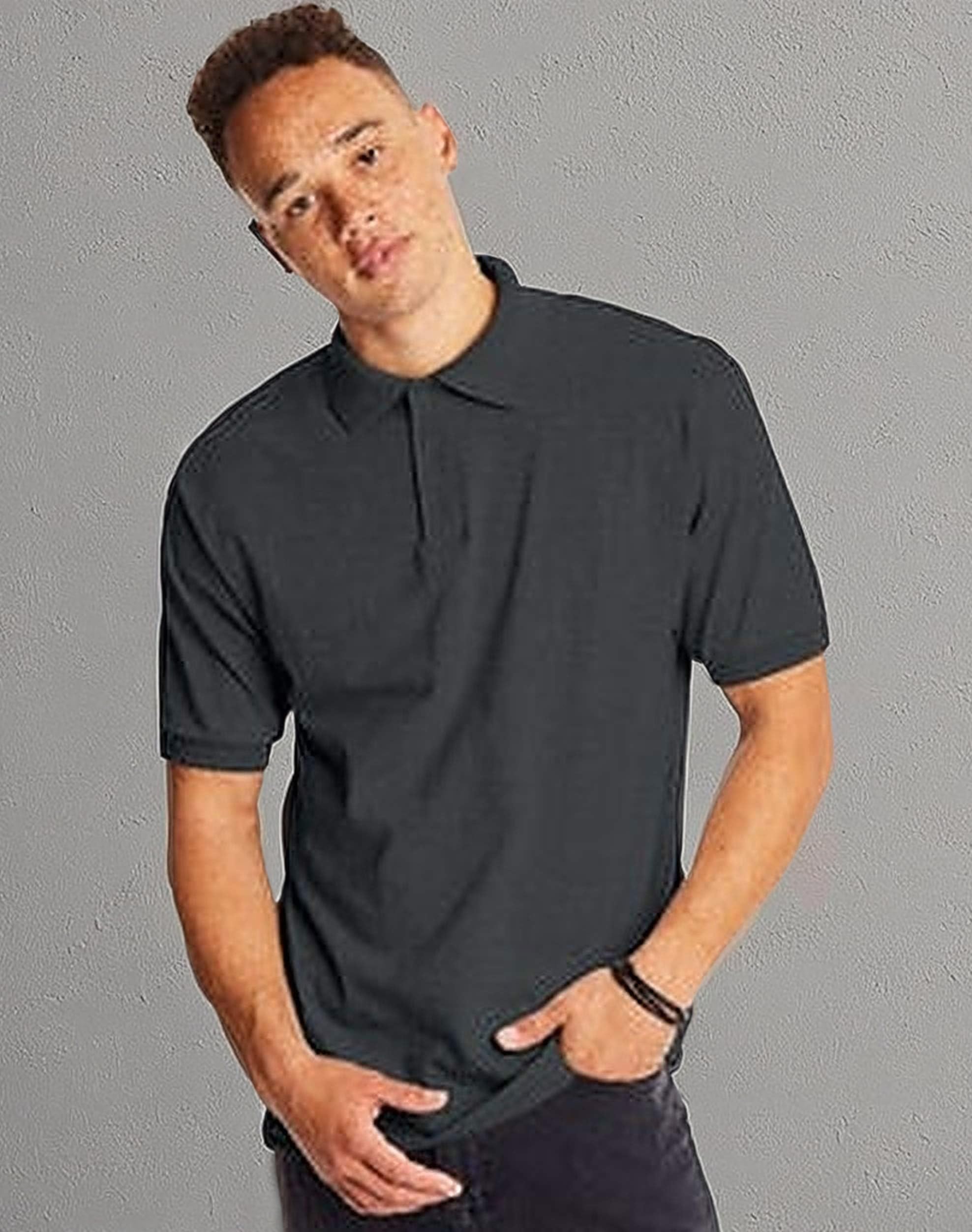 Hanes Herren Short Sleeve Jersey Sportshirt Short Sleeve Jersey Polo (Pack of 2)