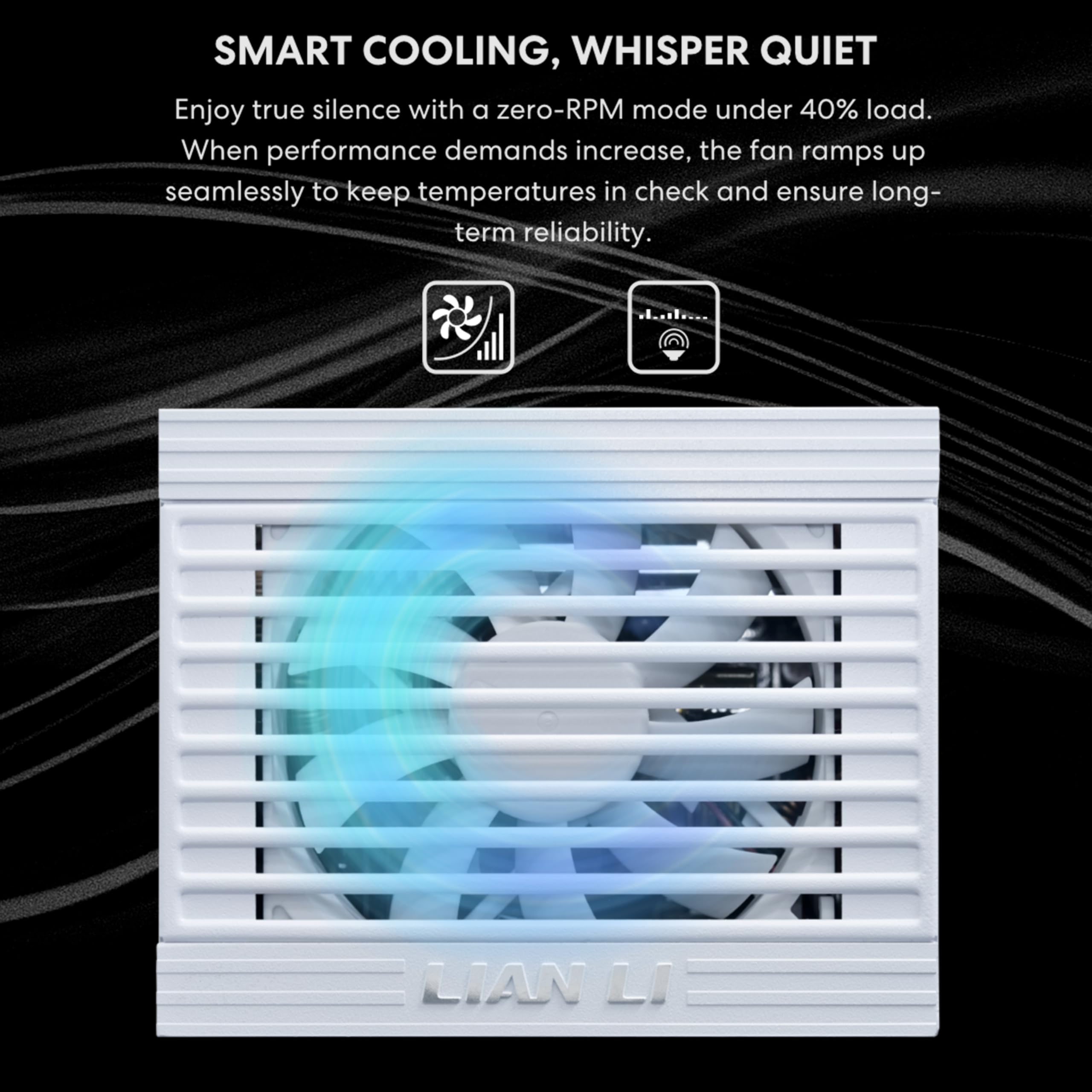 Lian Li SP850 Platinum - Fuente de alimentación de Factor de Forma SFX de 850 W con Cable de 12 V-2 x 6 - Cumple con ATX 3.1 y PCIE 5.1 - Modular Completo - Condensadores 105C 100% japoneses - Blanco