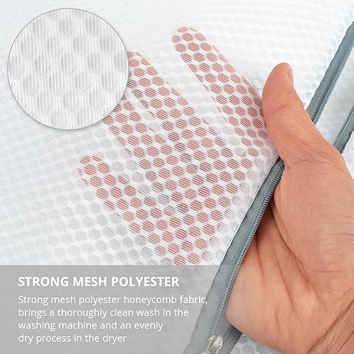 Miniatura 3 de Geiteoa Paquete de 4 bolsas medianas de malla para ropa delicada, 12 x 16 pulgadas, bolsas de malla de panal con cremallera para calcetines, ropa