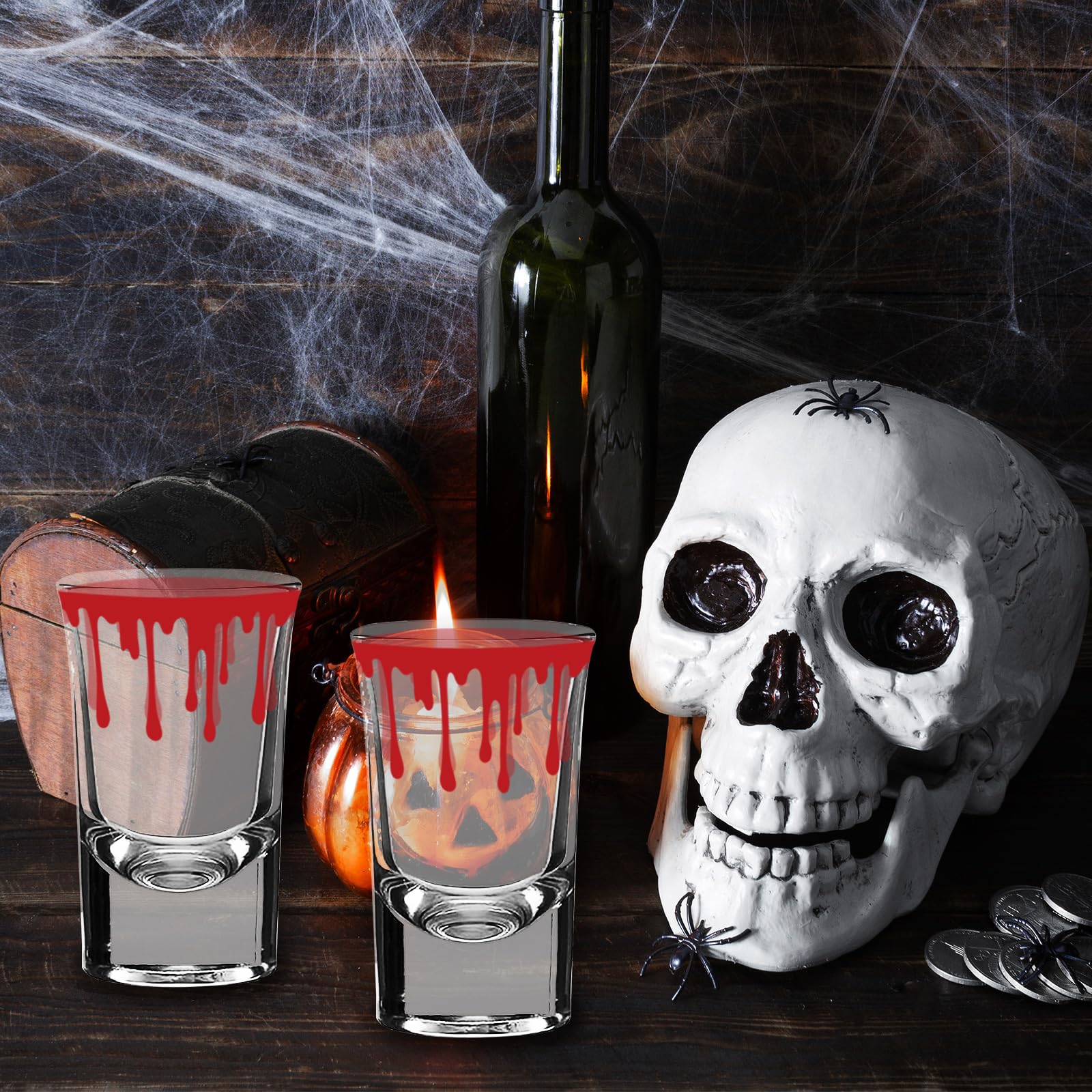 Amazon.com | Whaline 6 Pack Halloween Shot Glasses Blood