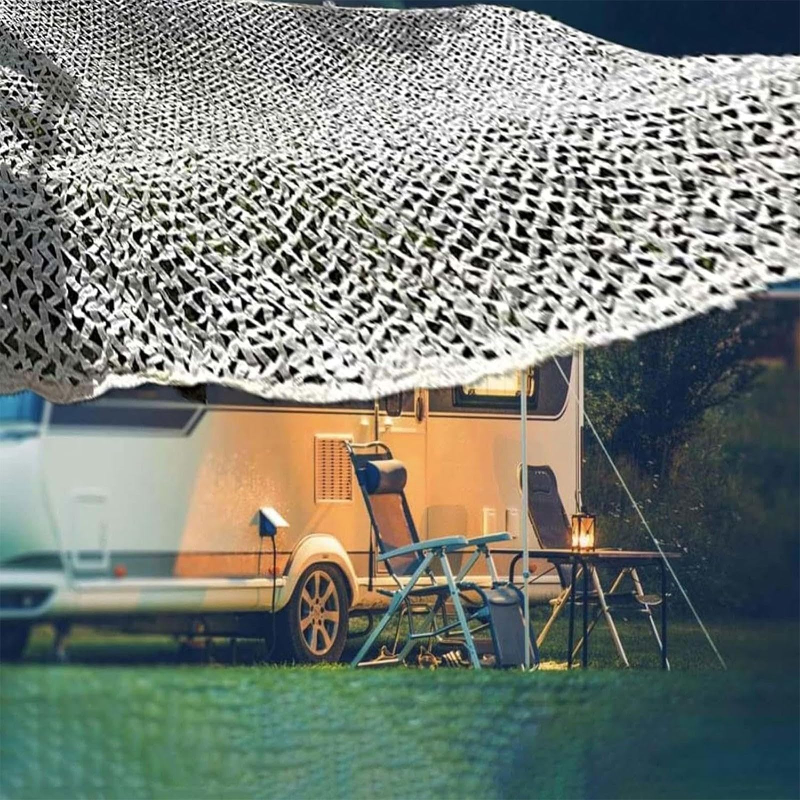 Malla de Sombra Protección Solar Gran Tamaño, 3x8m Red De Camuflaje Militar, para Decoración Jardín/Camping/Cobertura Coche/Decoración De Fiestas