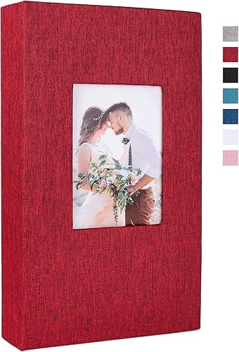 RECUTMS Álbumes de fotos de tela 300 bolsillos 4 x 6 pulgadas Álbum de fotos de lino para niños niños familia libro de fotos libro de fotos de tela