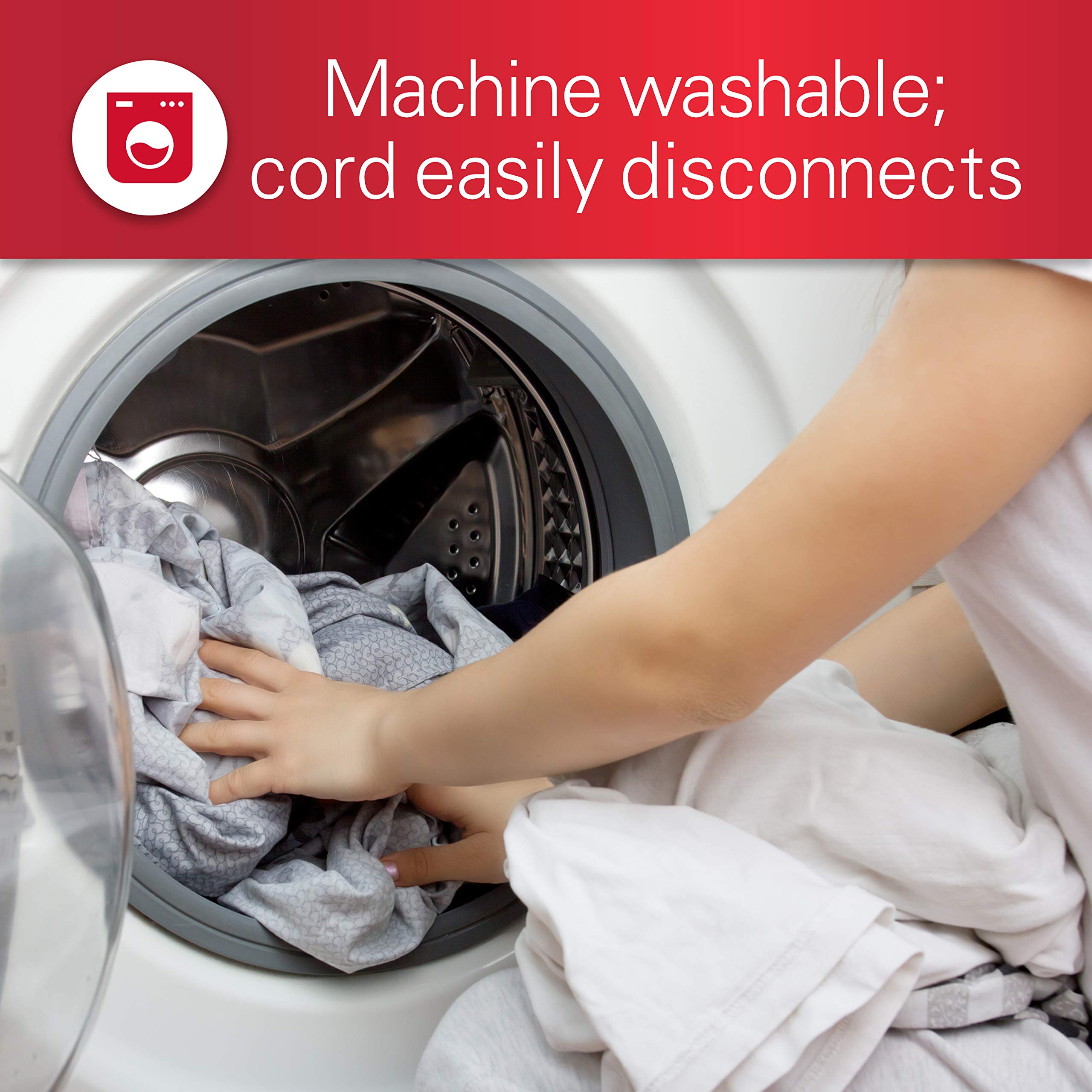 Sunbeam Heated Blanket Full Size Cozy Feet Soft Velvet, 2