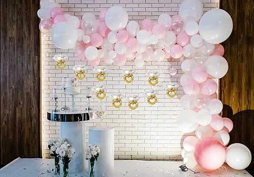 Miniatura 6 de 10 mini globos de anillo de diamantes para compromiso y aniversario, suministros de fiesta de boda