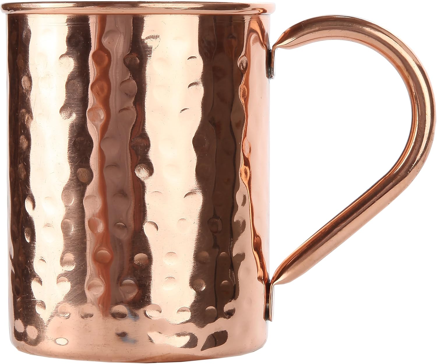Inspired Basics Solid Moscow Mule Copper Mug Hammered Type