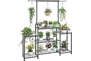 Simple Trending Metal Shelves for Plants, 3 Tier Indoor/Outdoor Heavy Duty Ladder Plant Stand