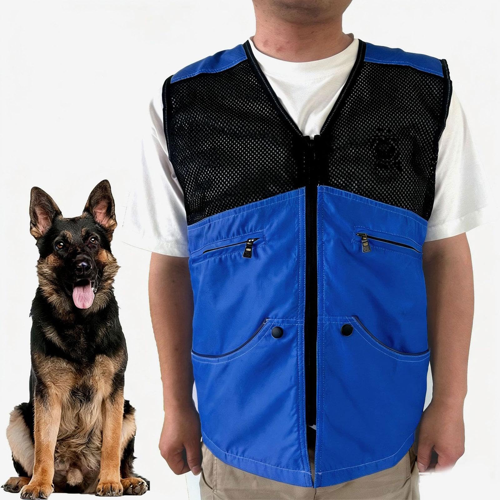 Gilet de Dressage pour Chien avec de Multiples Poches, Veste Multifonctionnelle en Nylon pour Le Dressage des Chiots, étiquette pour Chiens, XXL