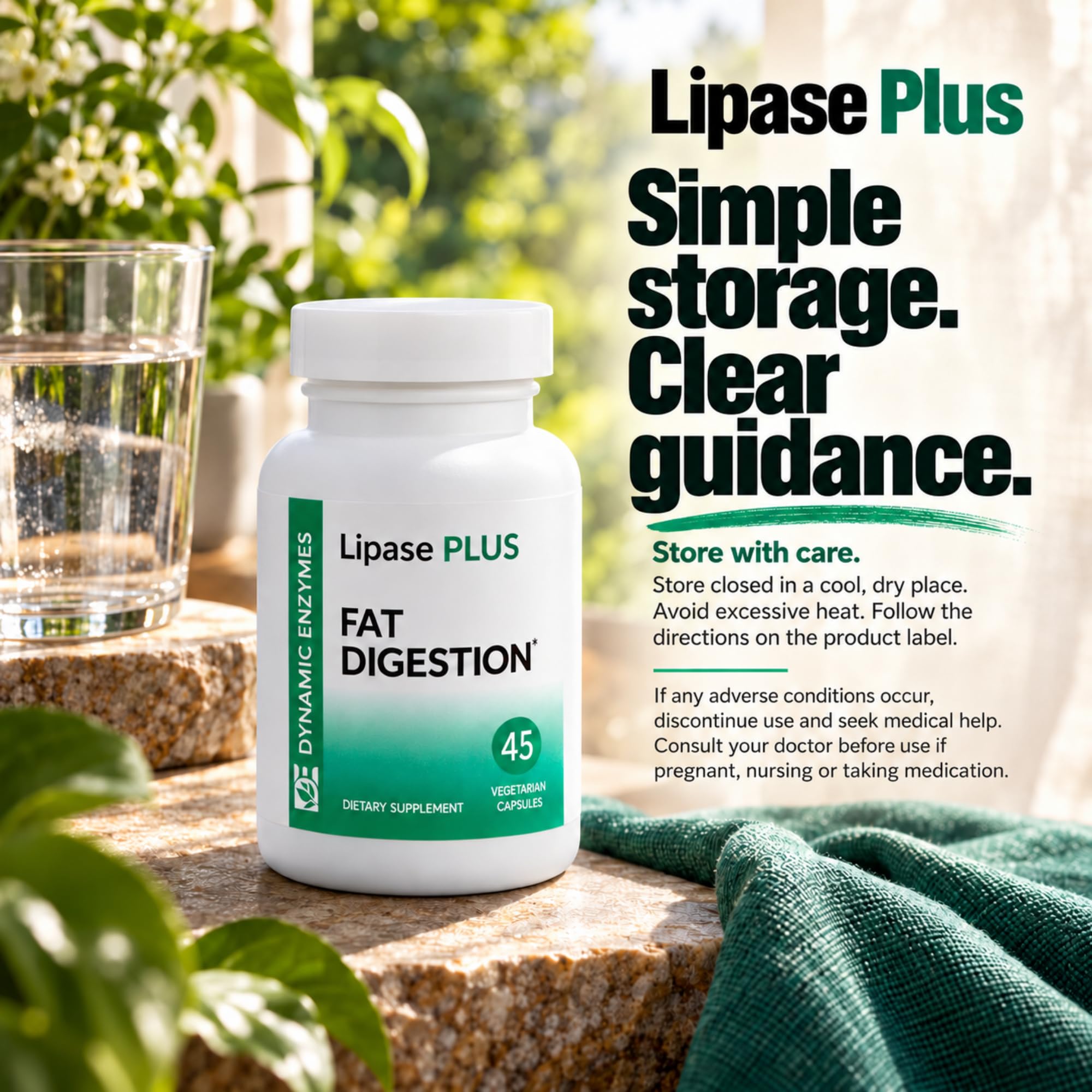 Dynamic Enzymes Lipase Plus Digestive Enzymes, 45 Capsules — Amazon image 9