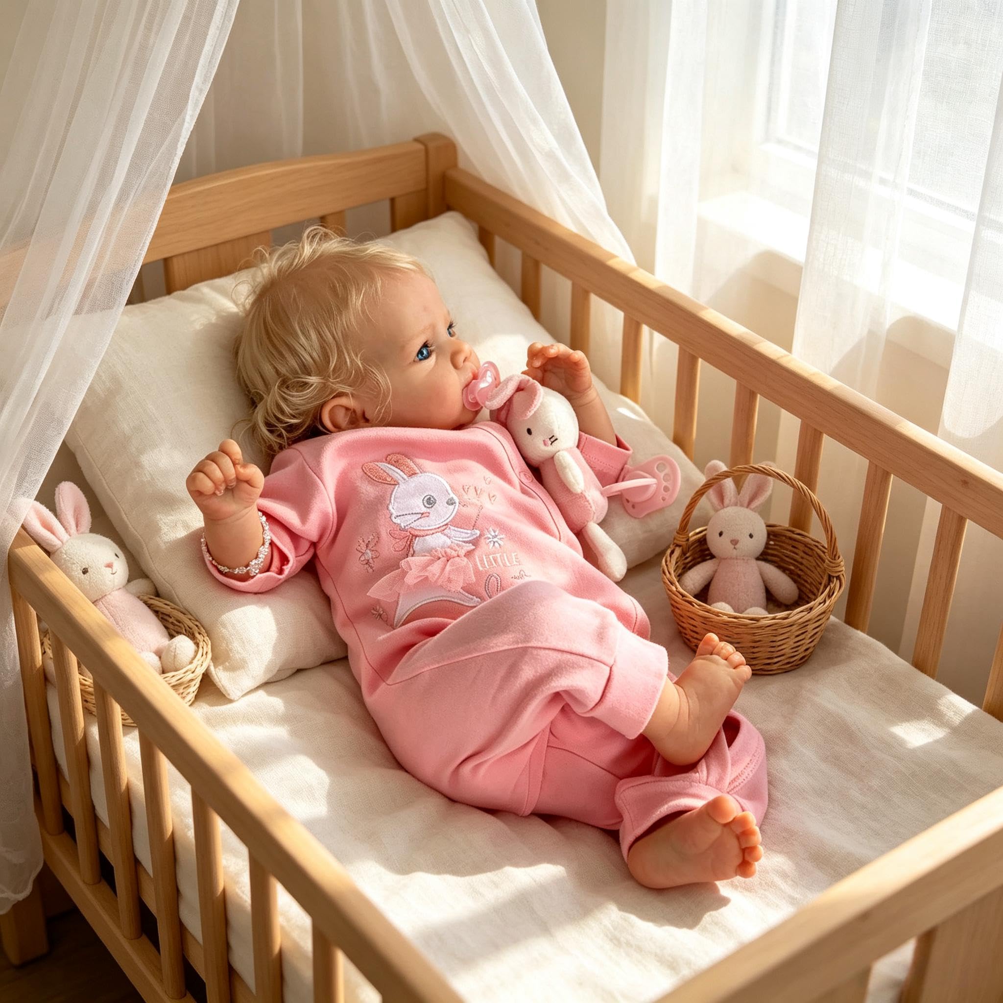 RXDOLL 45 cm prawdziwe lalki dla niemowląt, silikonowe, na całe ciało, winylowe, realistyczne, Reborn Baby Dolls Girl Realistyczne noworodek, lalka, która wygląda jak prawdziwy maluch anatomicznie