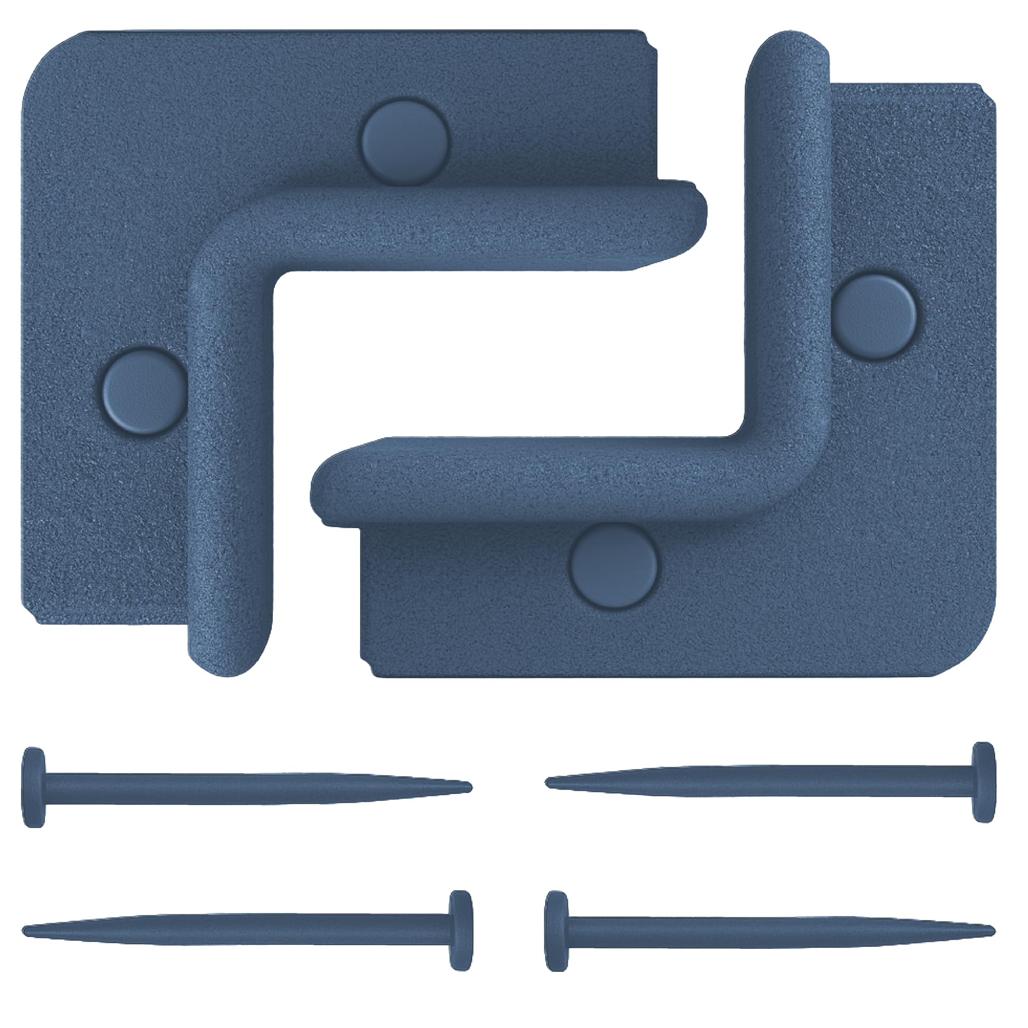 FlexiBorder 2 x 90 Degree Outside Corner Grey, Rubber Lawn Edging Border, Garden Edging Border for Grass Lawns