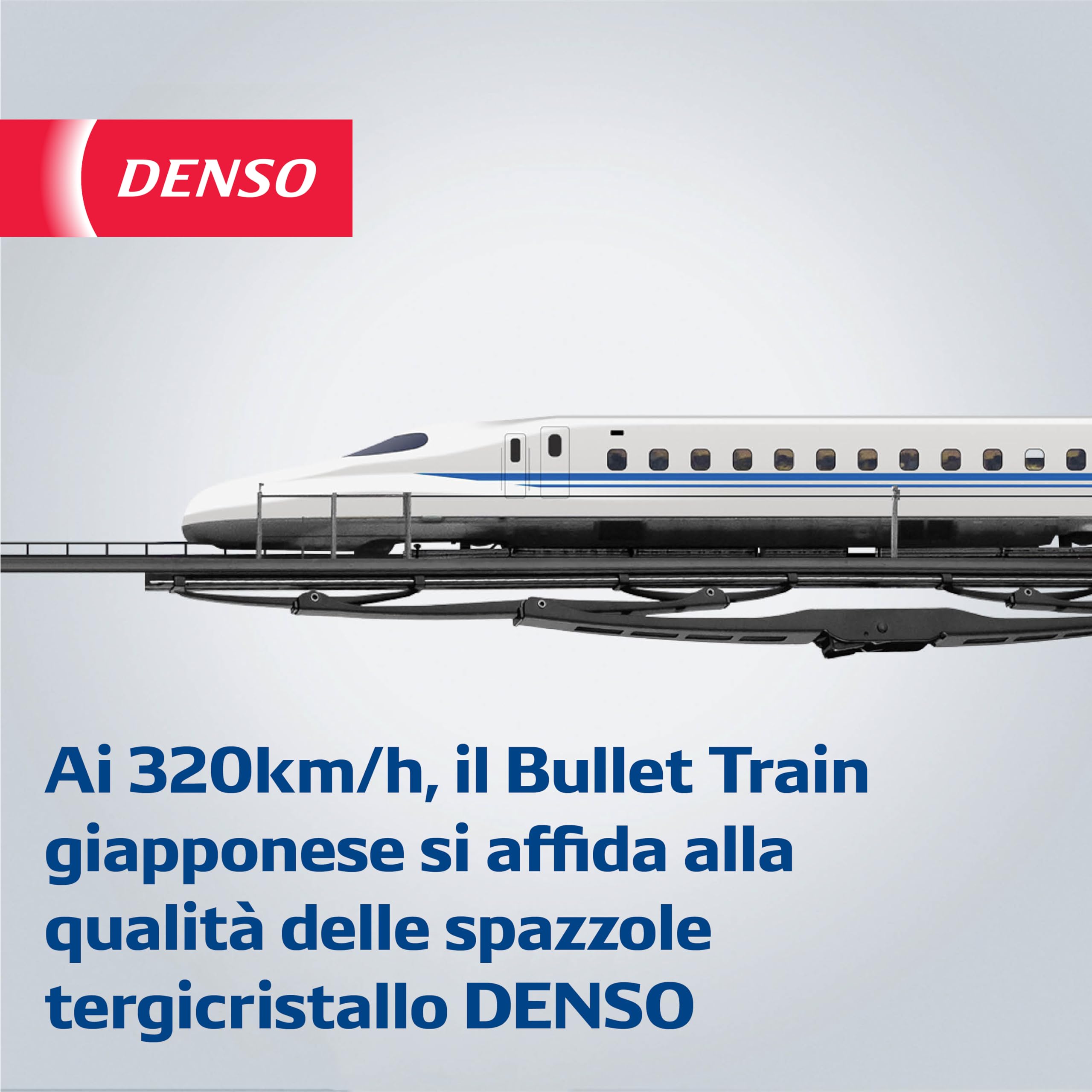 Kit Spazzole Tergicristallo Flat DENSO (DF-449) Contiene 2 Pezzi per Veicoli con Guida a Sinistra, 650/580 mm, Tergicristallo Silenzioso e Durevole con Design Aerodinamico - Qualità OE