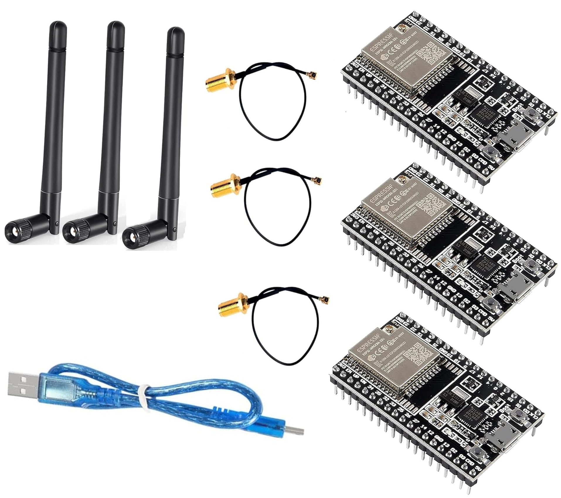 DUBEUYEW ESP32-DevKitC Placa Central ESP32 Placa de Desarrollo ESP32-WROOM-32U C