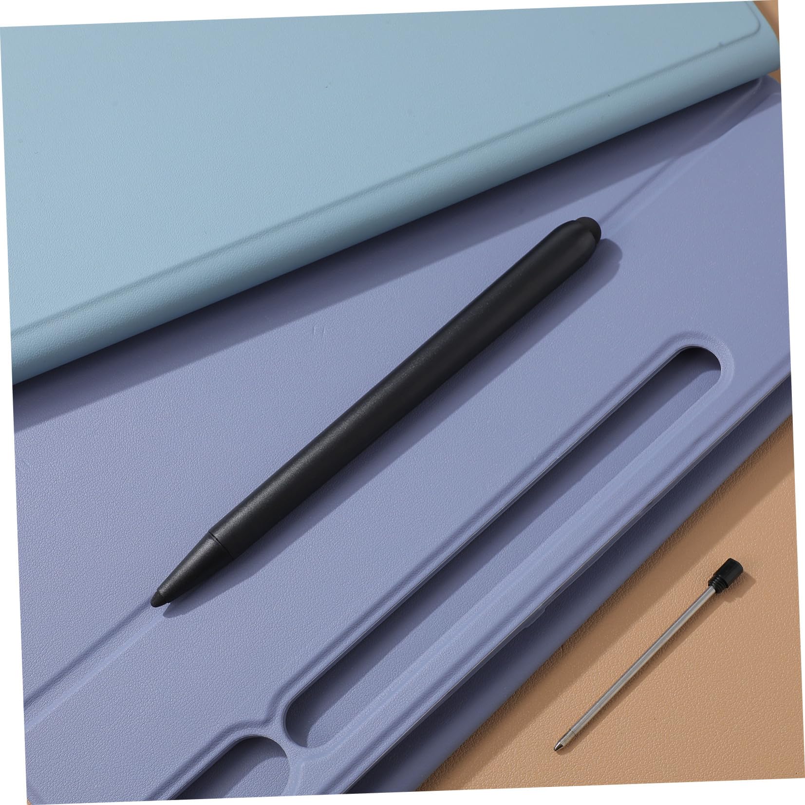 Penna Touch Capacitiva a Doppia Punta 2 Pezzi in Abs Nera | Schermo Didattico e Lavagna Interattiva, Uso in Riunioni e Lezioni, Scrittura Precisa