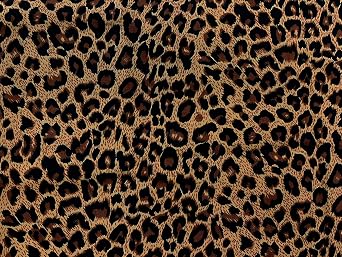 AMORNPHAN 44 Inch Brown Color Leopard Pattern Animal Cheetah Tiger Print 100% Cotton Fabric for Patchwork Needlework DIY Handmade Sewing Crafting for 1 Yard.