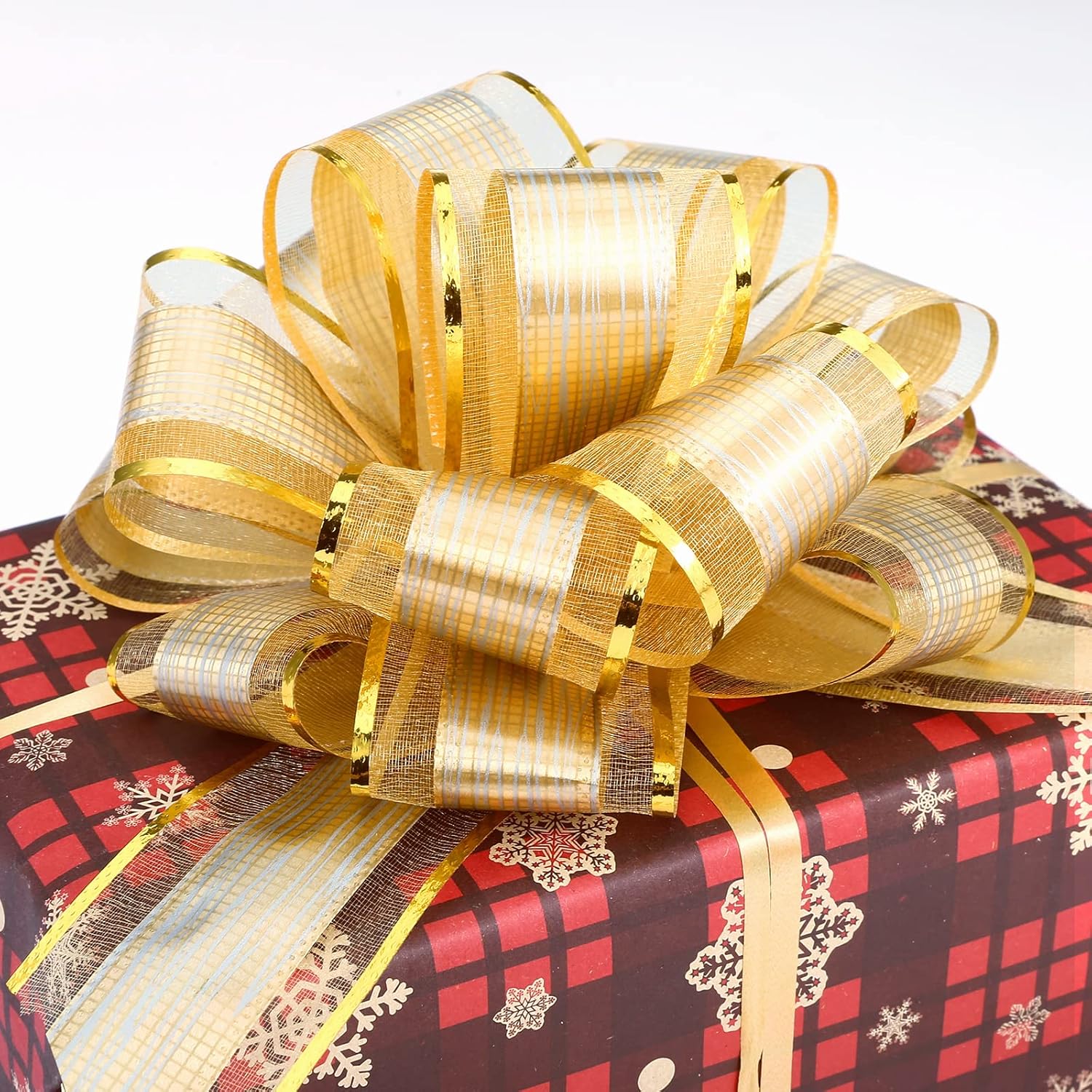 GWHOLE 30 PCS Gold Pull Bows for Gift Wrapping, 5'' Gift Bows for Present Baskets Box Decorations DIY Craft Valentine Christmas Birthday Gift Wedding Decor - Image 4