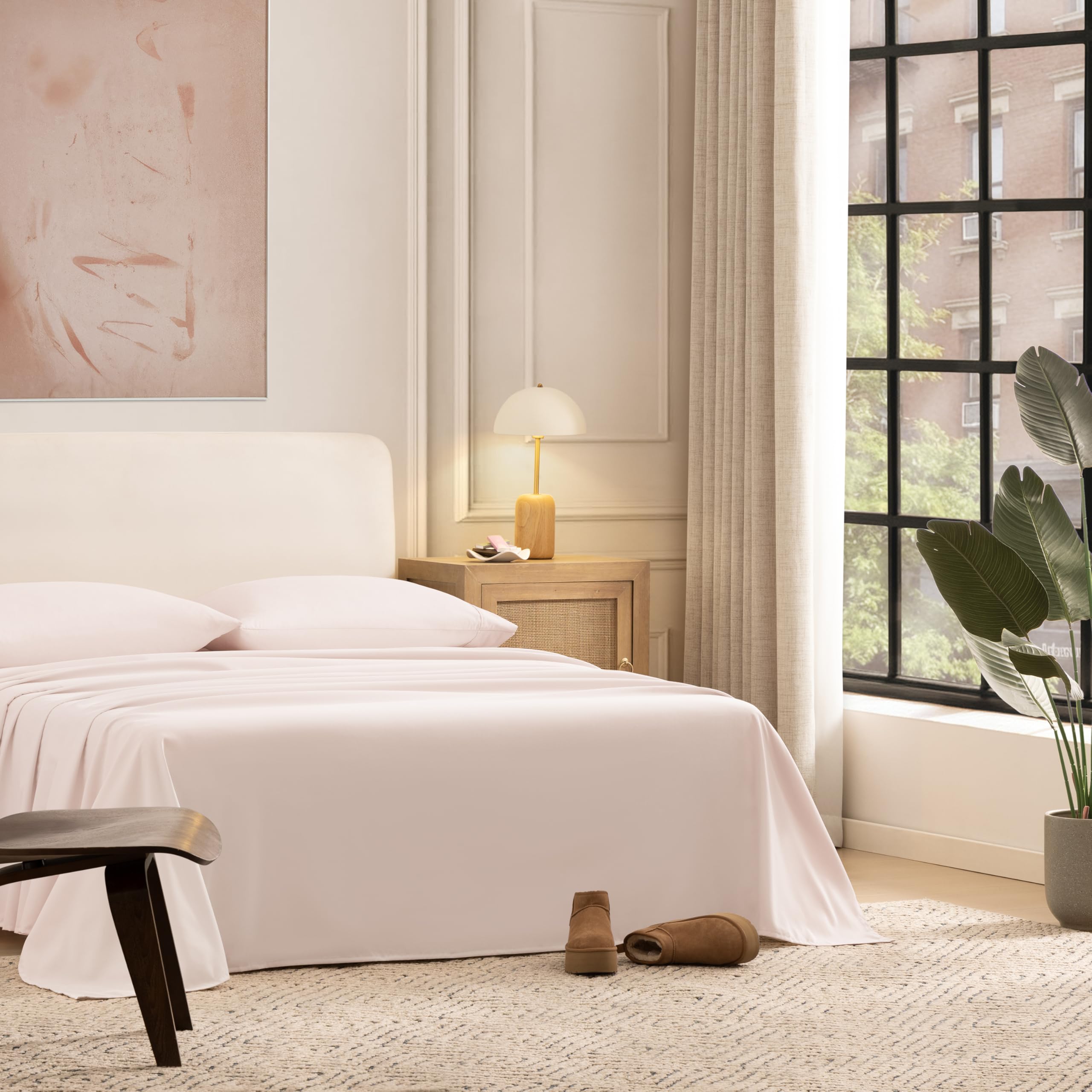 UGG Hedi Juego de sábanas tamaño Doble, 4 Piezas, lujosas, refrescantes, con calce Profundo, Ropa de Cama prémium con 2 Fundas de Almohada, hipoalergénicas, Lavables a máquina, Juego de Cama Suave y