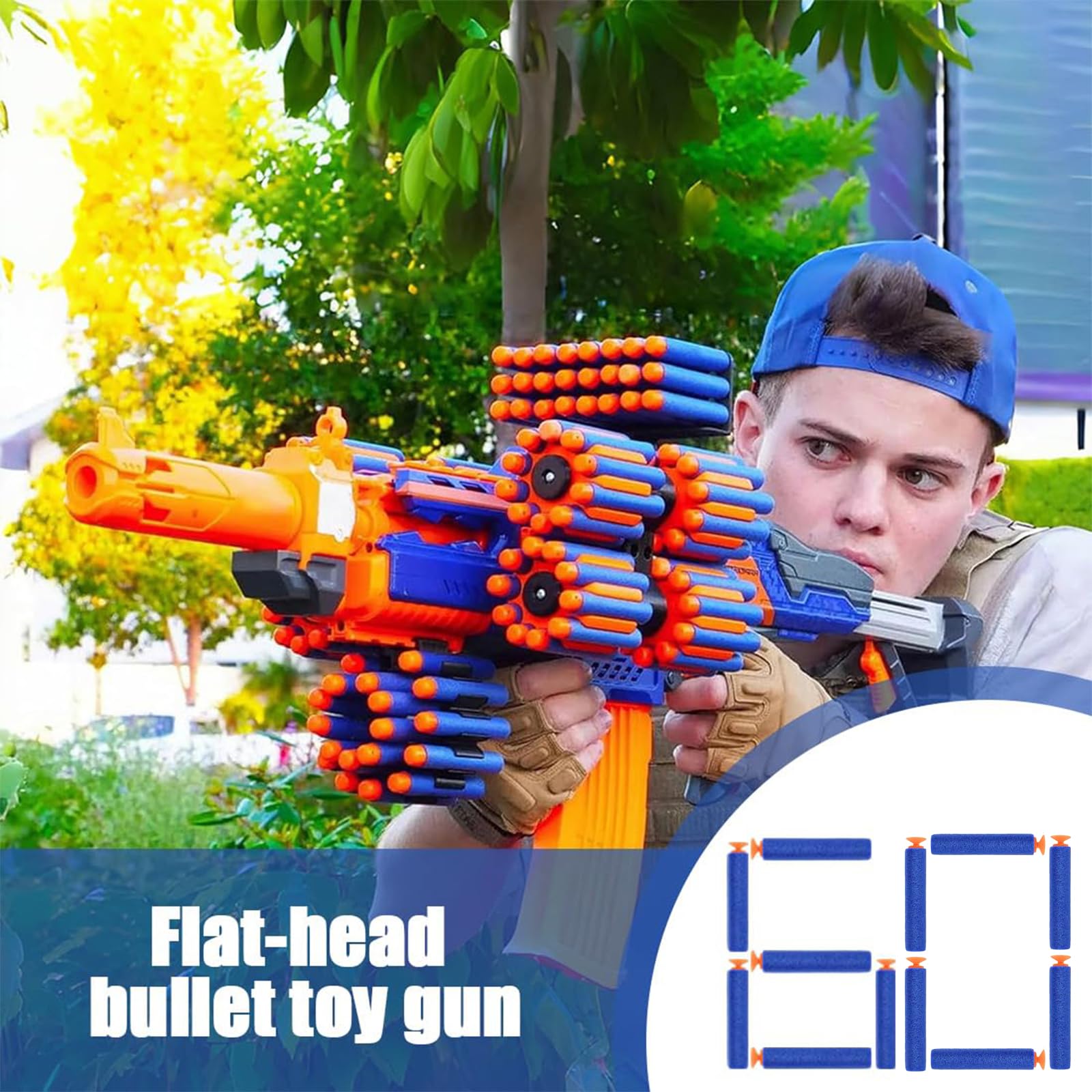 60 Pezzi Nerf Pistola Dardi In Schiuma Elite Con Ventosa, Accessori Per La Serie Nerf N-Strike, Per Bambini, Esterni E Famiglia