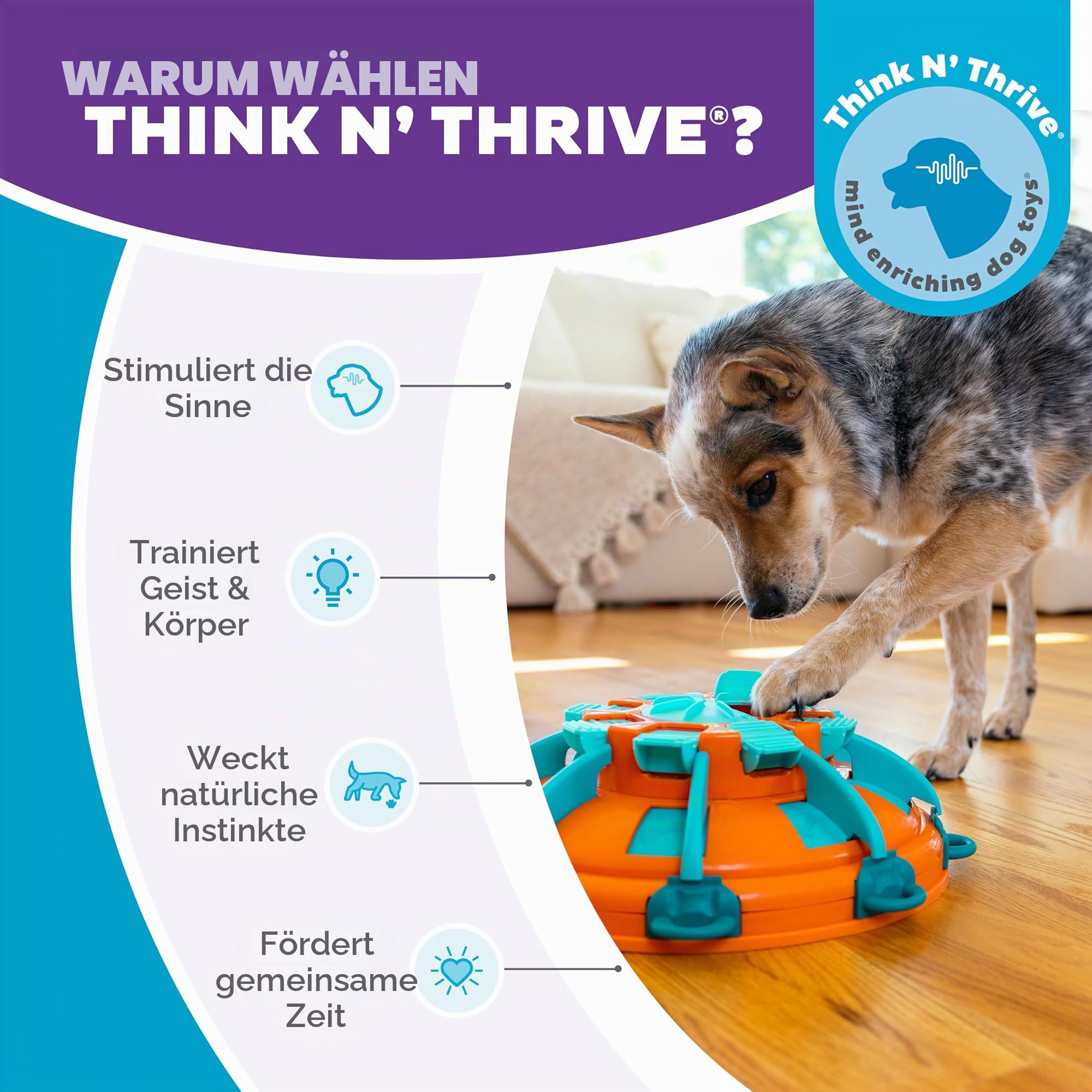 Outward Hound by Nina Ottosson Tower of Treats Level 4 Expert Dog Treat Puzzle for Enrichment, Orange