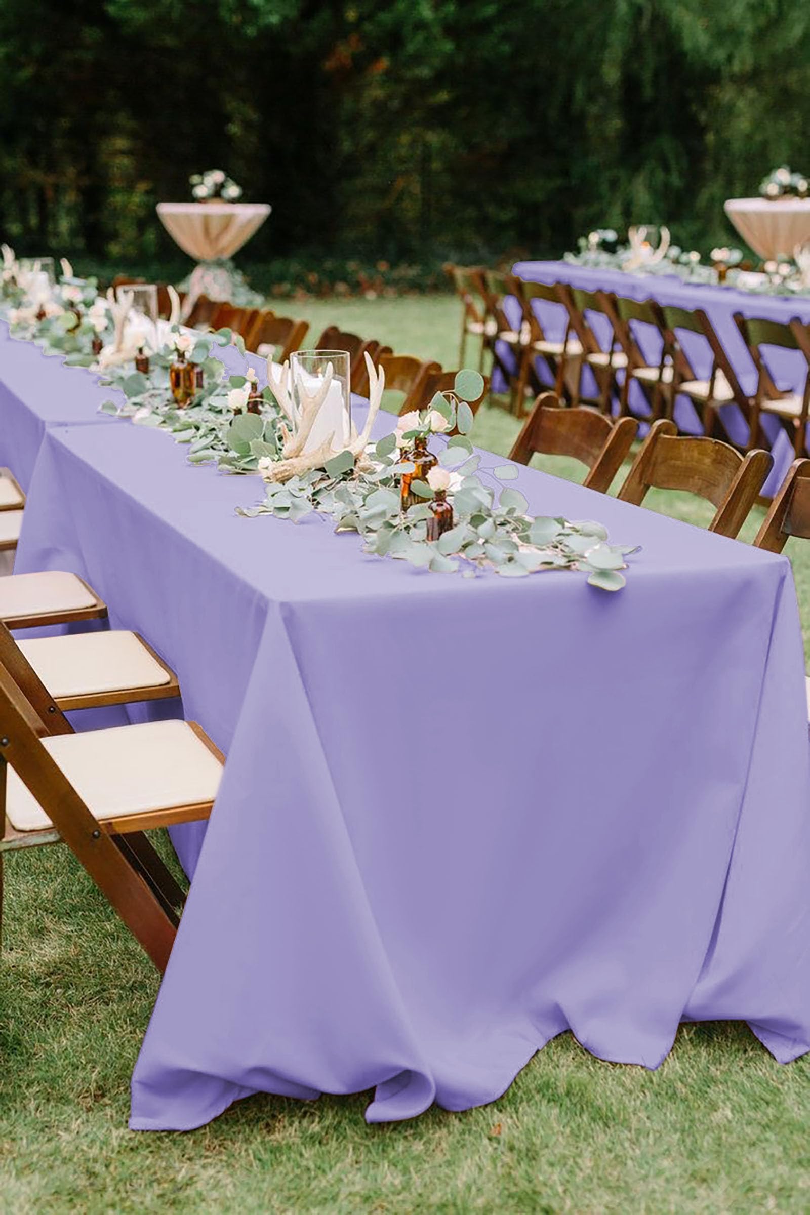 Lot De 8 Nappes Rectangulaires En Polyester Pour Tables