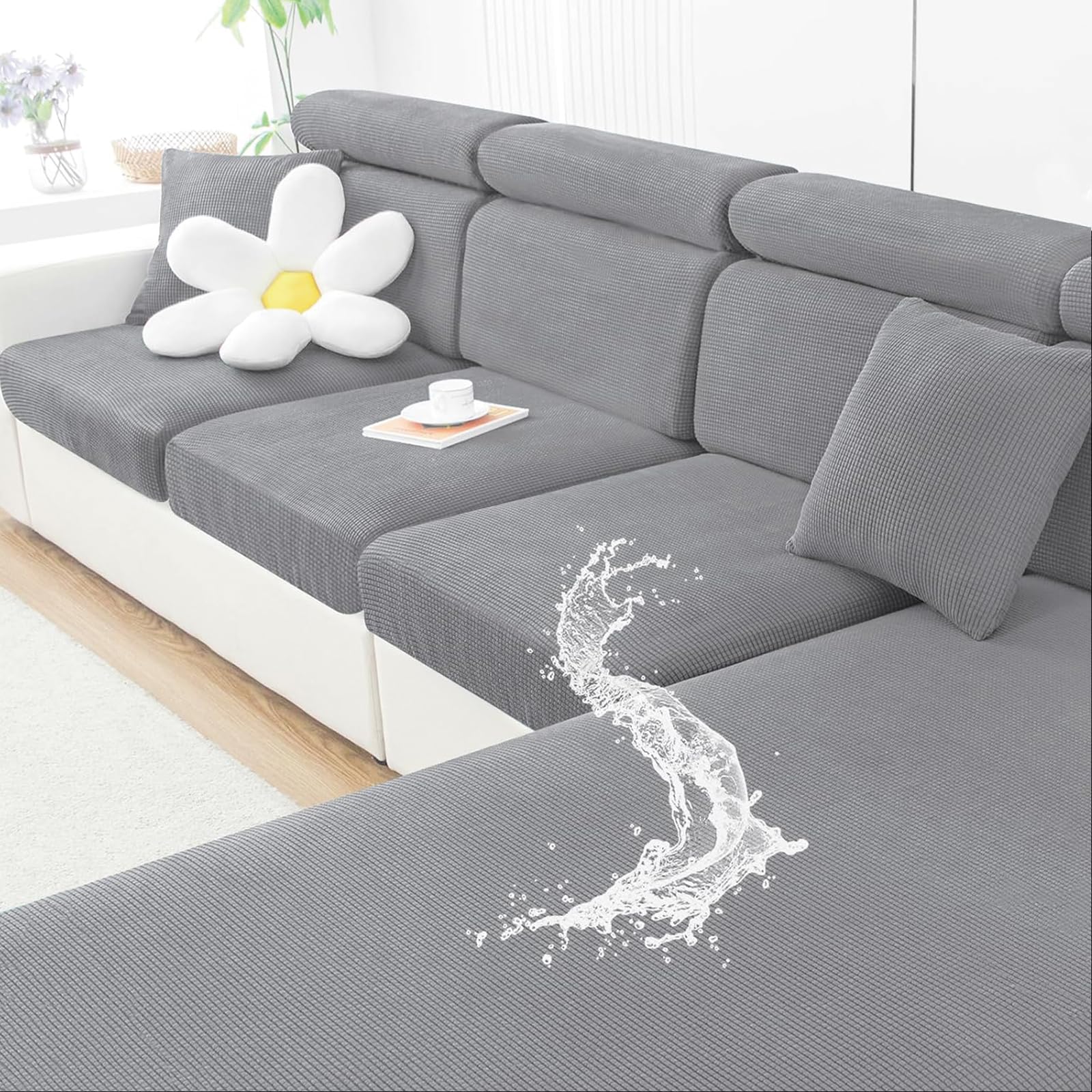 Amazon.co.jp: JUNENTER 防水ソファクッションカバー 洗えるソフト