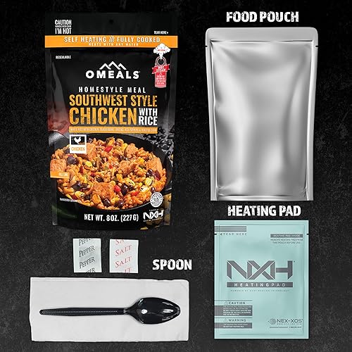 Miniatura 3 de OMEALS Comidas para mochileros  6 comidas buenas para ir para senderismo  Comidas autocalentadas listas para comer frescas  Solo agrega comidas de