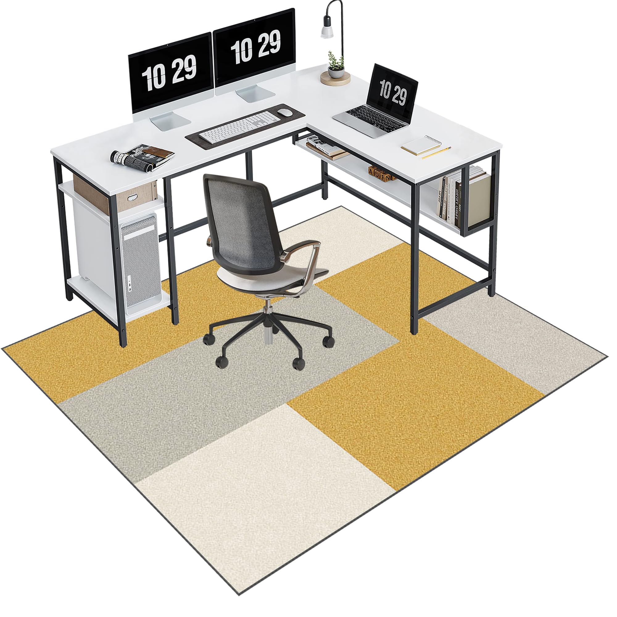 EYKWKB 150 x 180 cm Floor Protector for Rolling Chair Heavy Duty Office Chair Mat for Hard Floors Gaming Chair Mat Chair Mats for Carpeted Floors Durable Floor Protection Mat