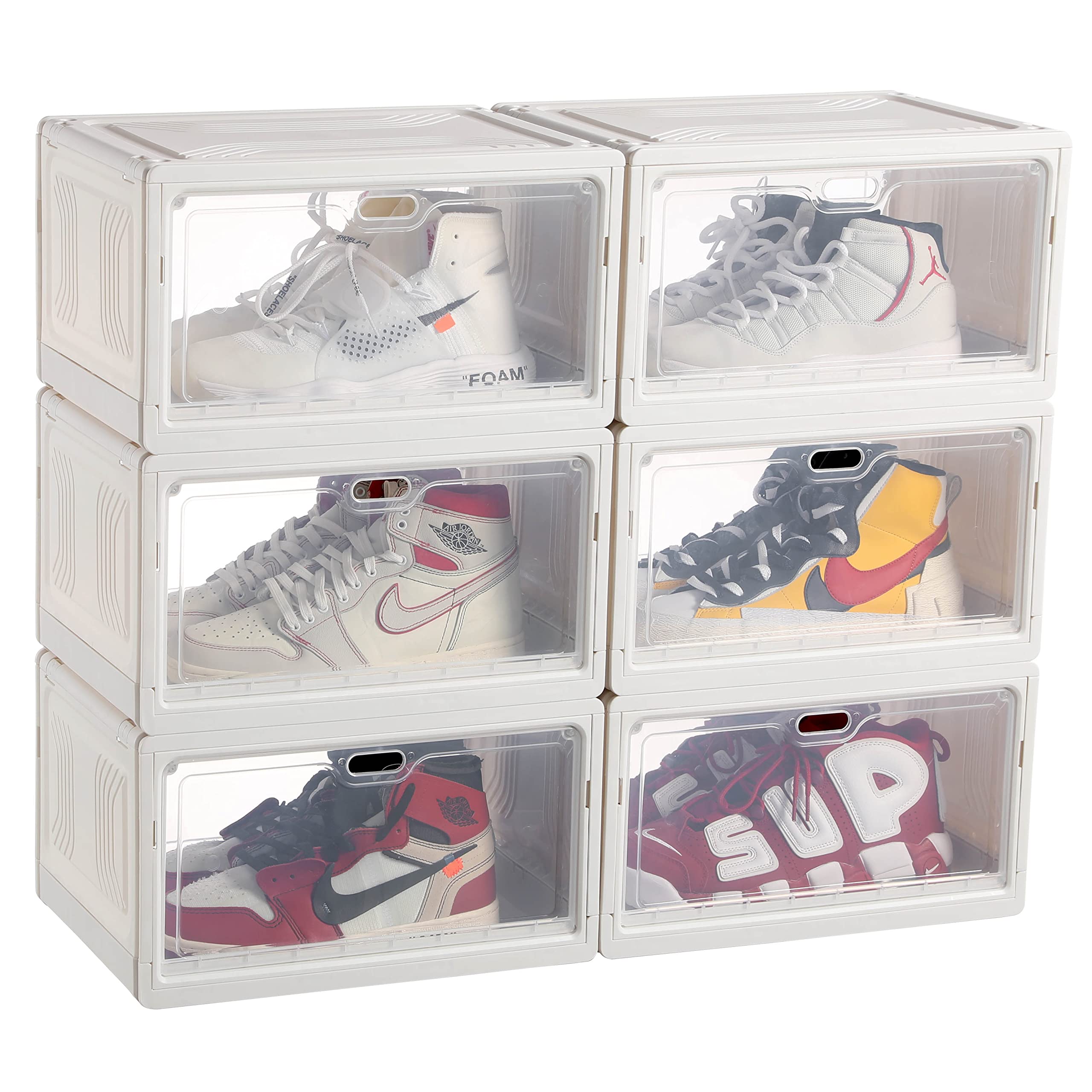 Amazon｜WUYIVEER シューズボックス収納ボックス磁石式扉 スニーカー