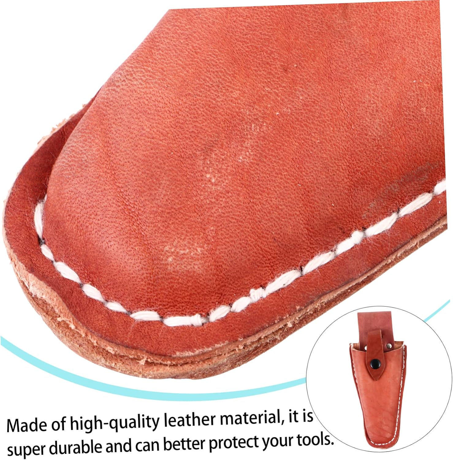 Leather Pruning Scissor Bag with Snap Closure for Garden Tools image 5