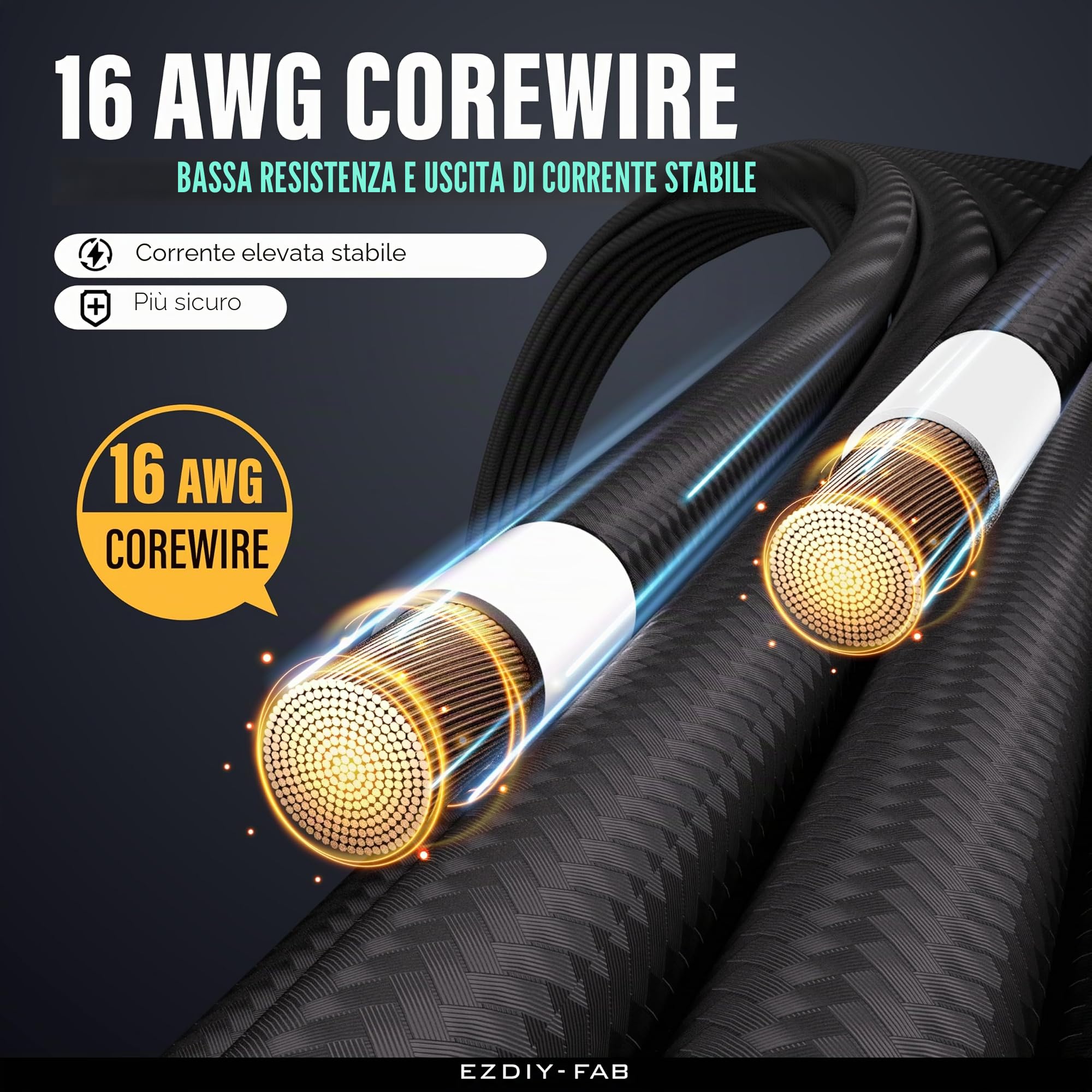 EZDIY-FAB Kit di Estensione del Cavo PSU 12VHPWR,Estensione del di Alimentazione 16AWG PCIE 5.0-1x 24 pin ATX /2X 8Pin (4+4) EPS/1x12+4 pin GPU,Cavo a Manicotto 300MM con Pettini-Carbonio