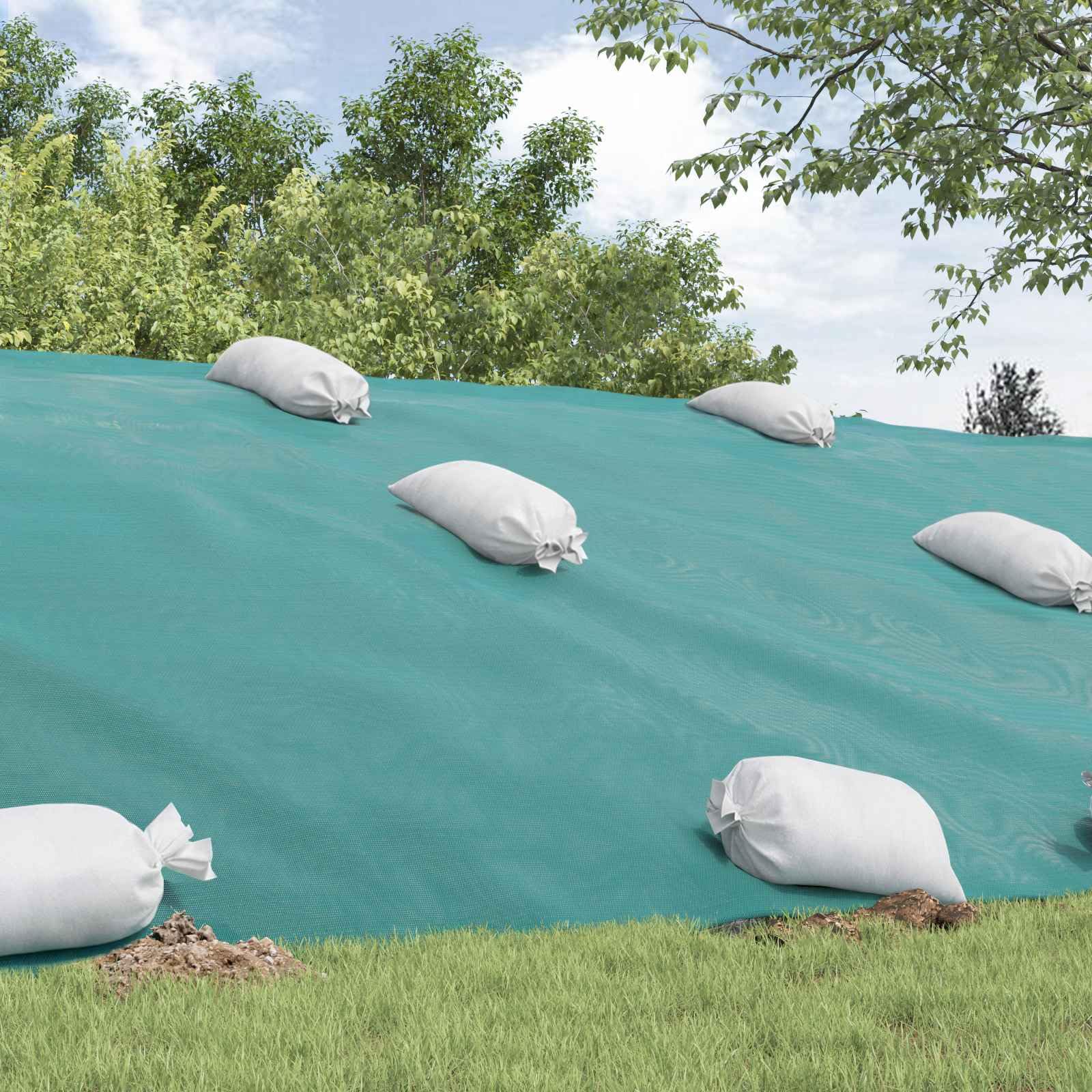 Sacos tejidos blancos, de polipropileno, 100 unidades, 50 x 80 cm, resistentes a la intemperie, para almacenamiento, envío y logística en exteriores, 15 kg de carga, robustas para la empresa