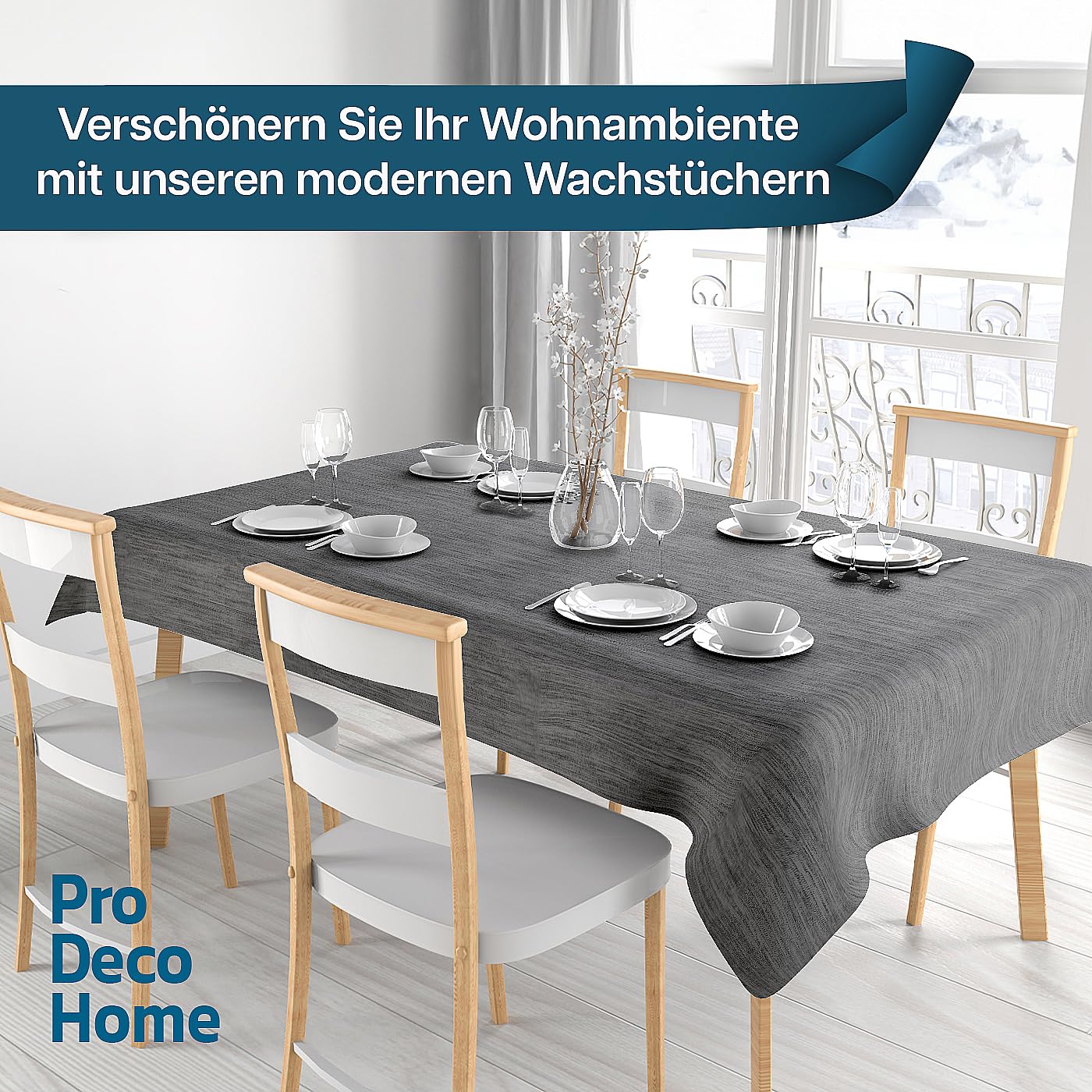 Tischdecke Bulgomer – Grau, 140 X 250 Cm, 2,5 Mm Dick, Schutzunterlage Für Innen & Außen