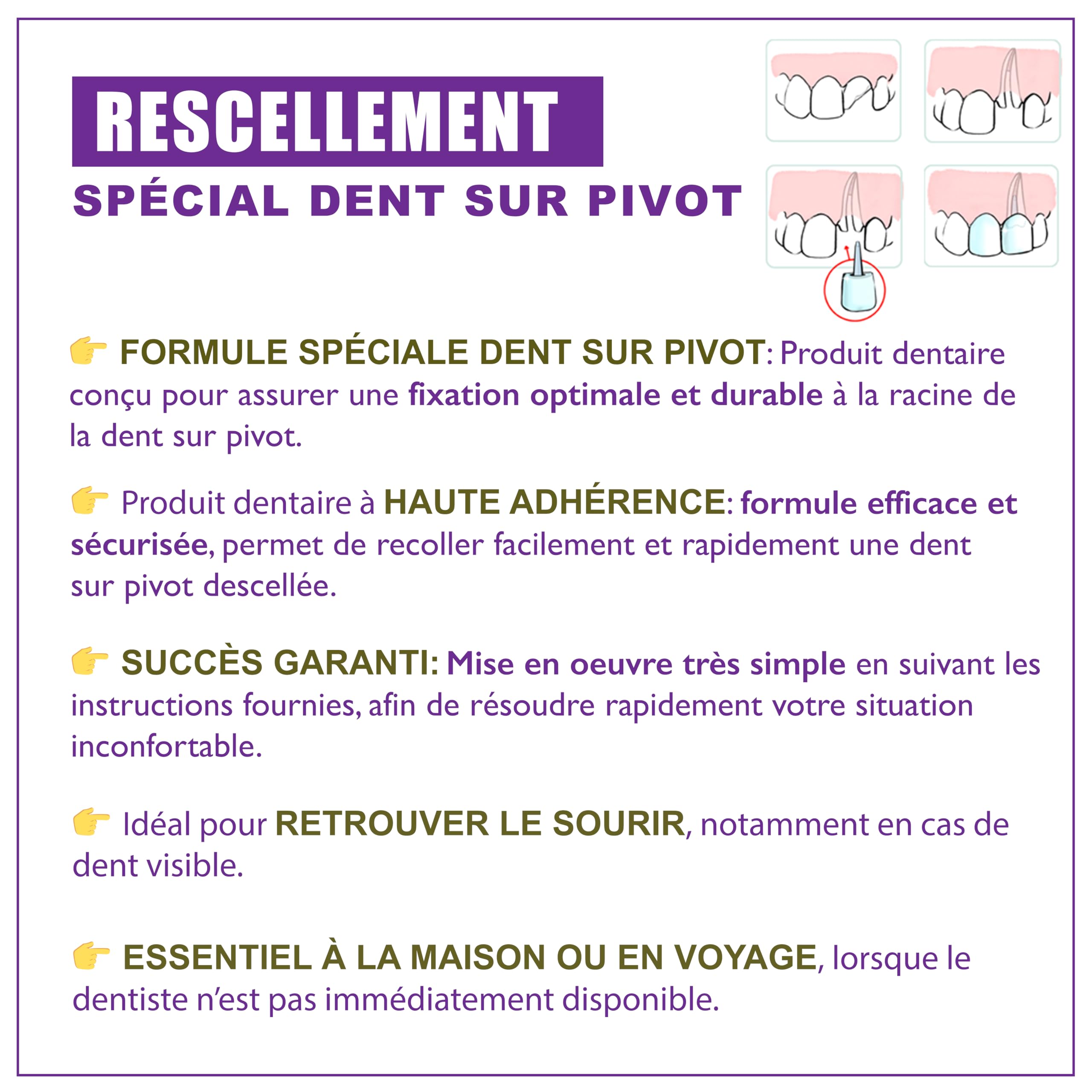 MEDIDENT RESCELLEMENT SPECIAL POUR DENT SUR PIVOT