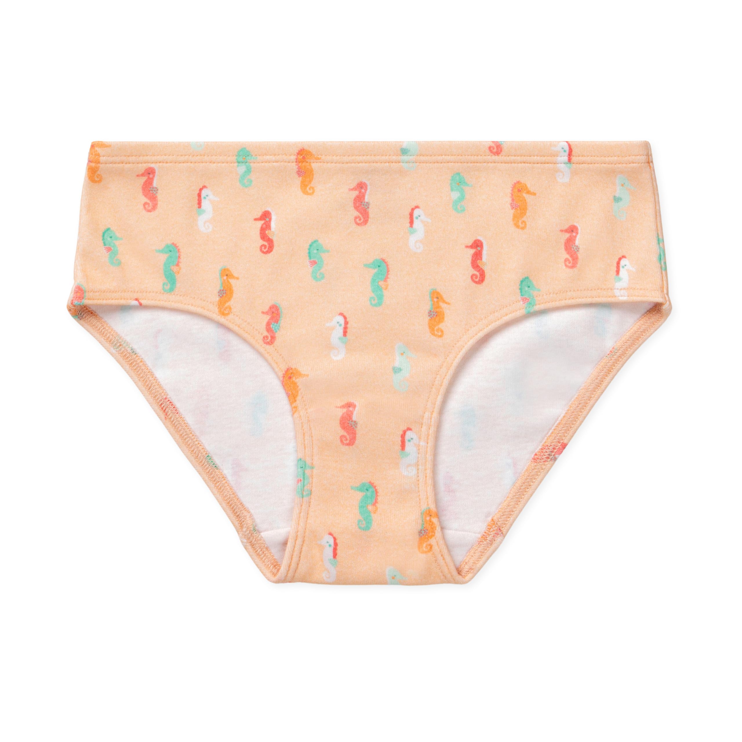 Lucky & Me Calzoncillos para niñas, 100 % algodón orgánico, paquete de 7